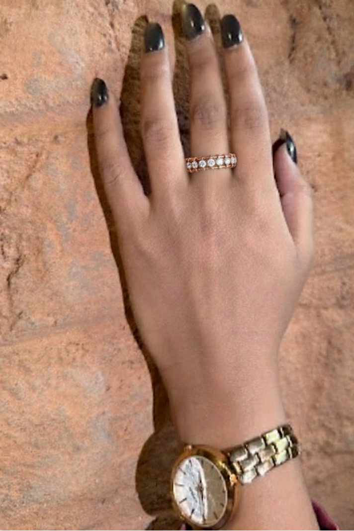 Modern Frame Diamond Ring