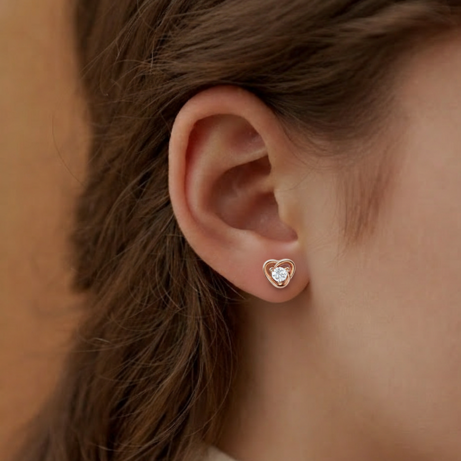 Diamond Knot Stud Earring