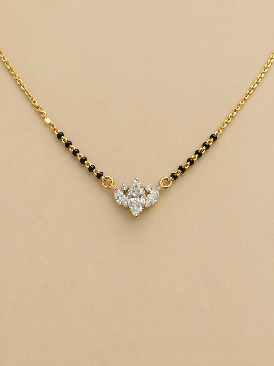 Marquise Cluster Diamond Mangalsutra