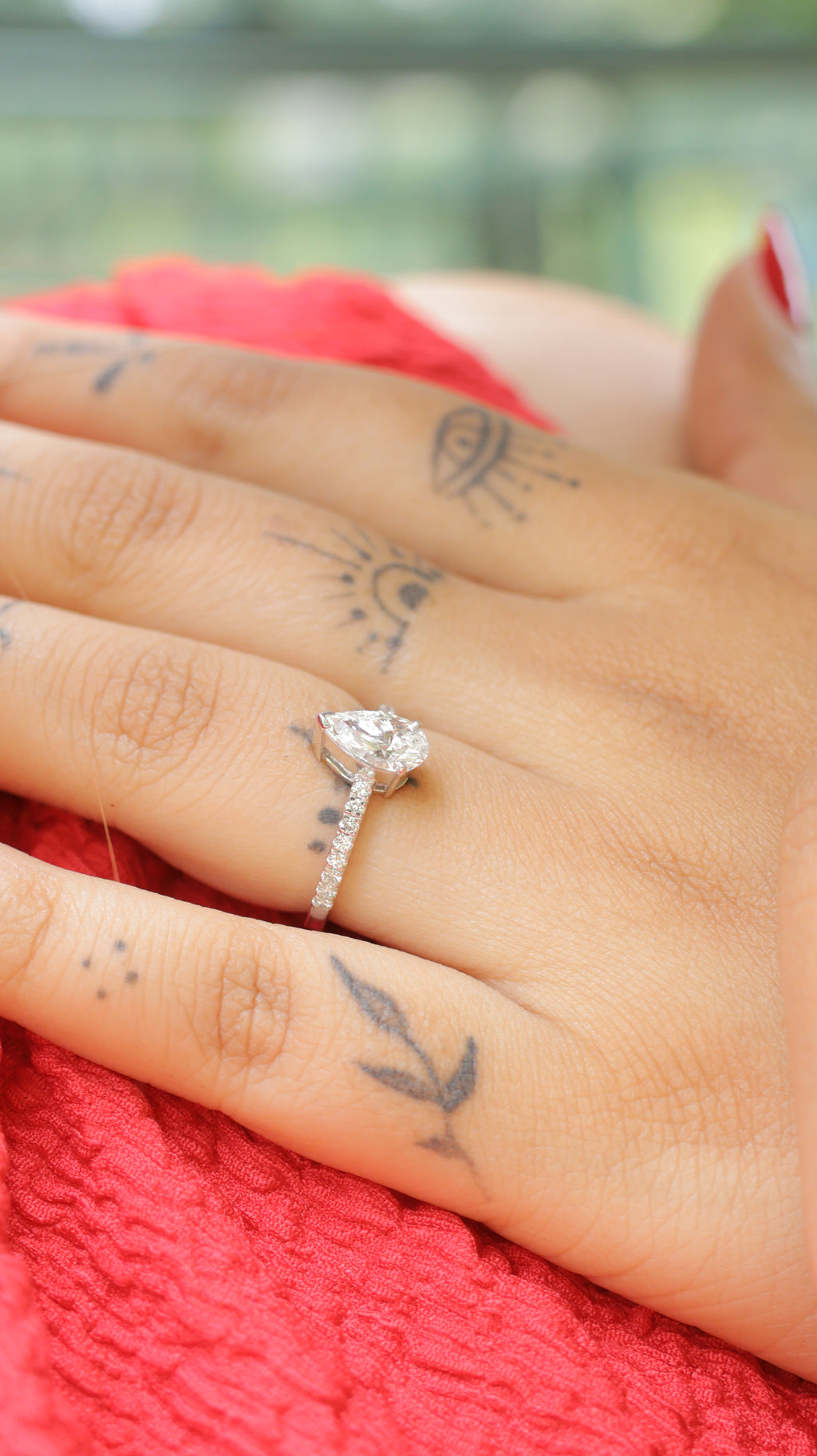 Pear Cut Diamond Ring