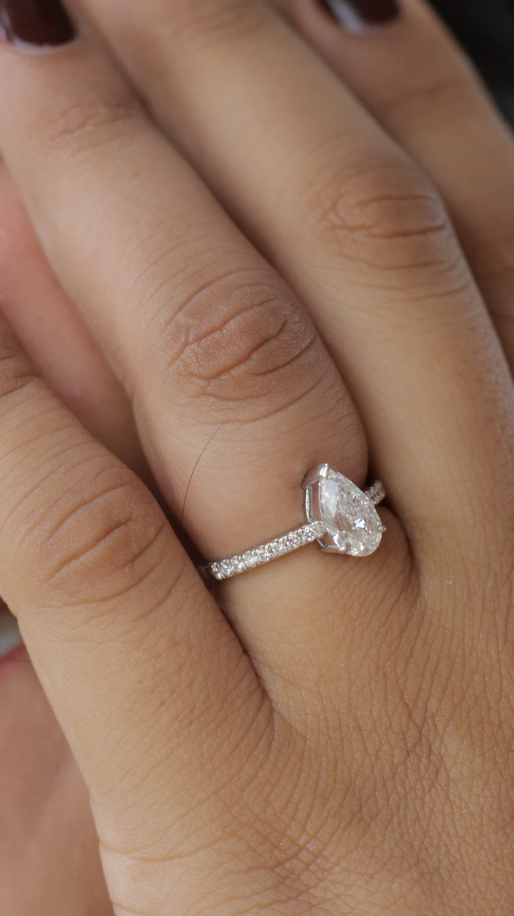 Pear Cut Diamond Ring