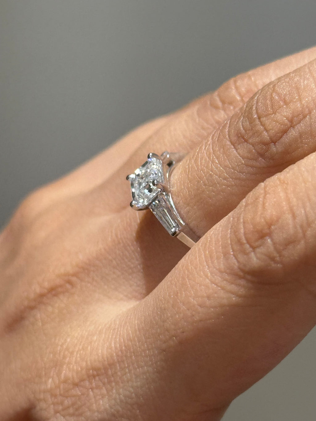 Asscher And Baguette cut Ring