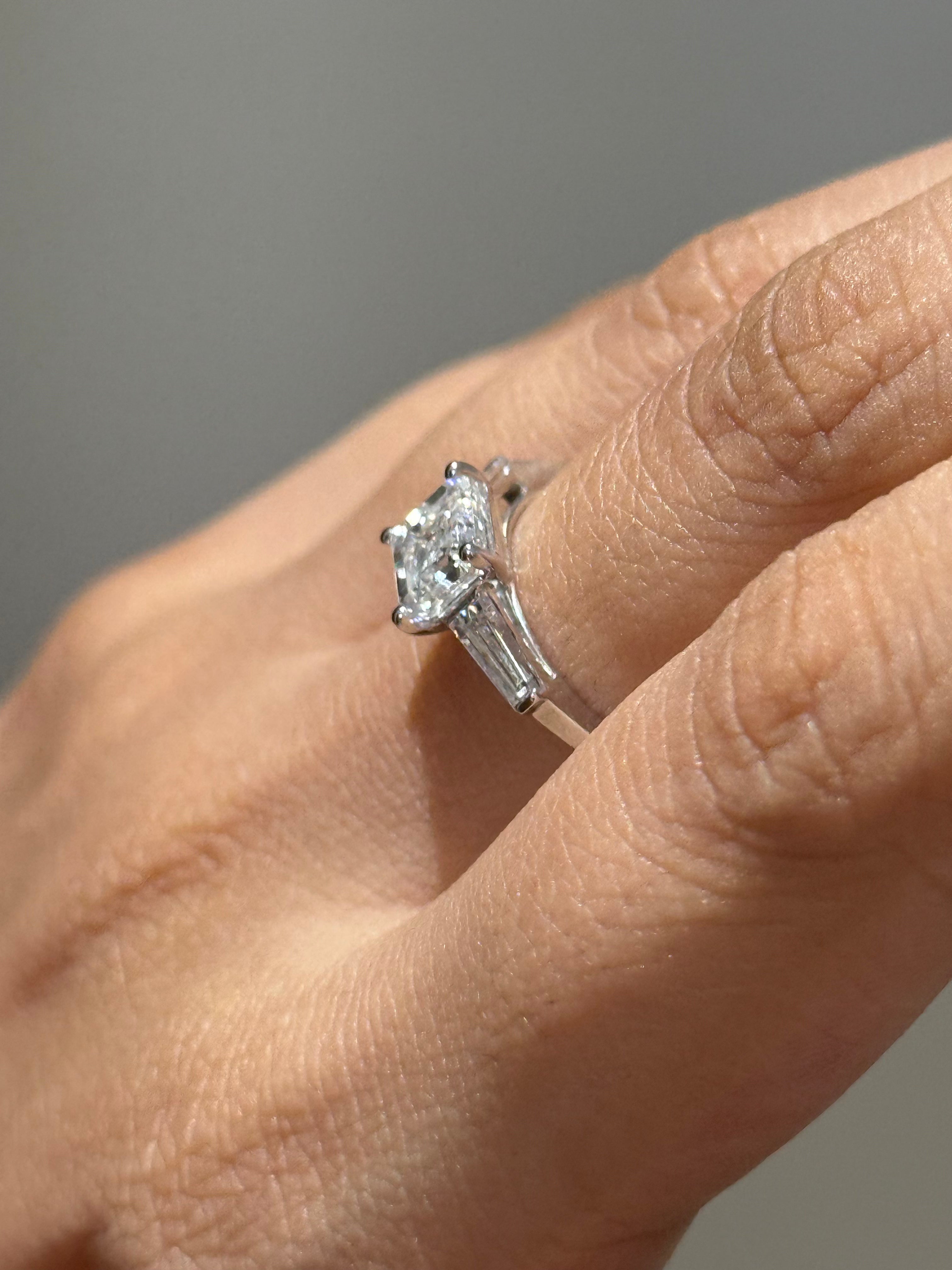 Asscher And Baguette cut Ring