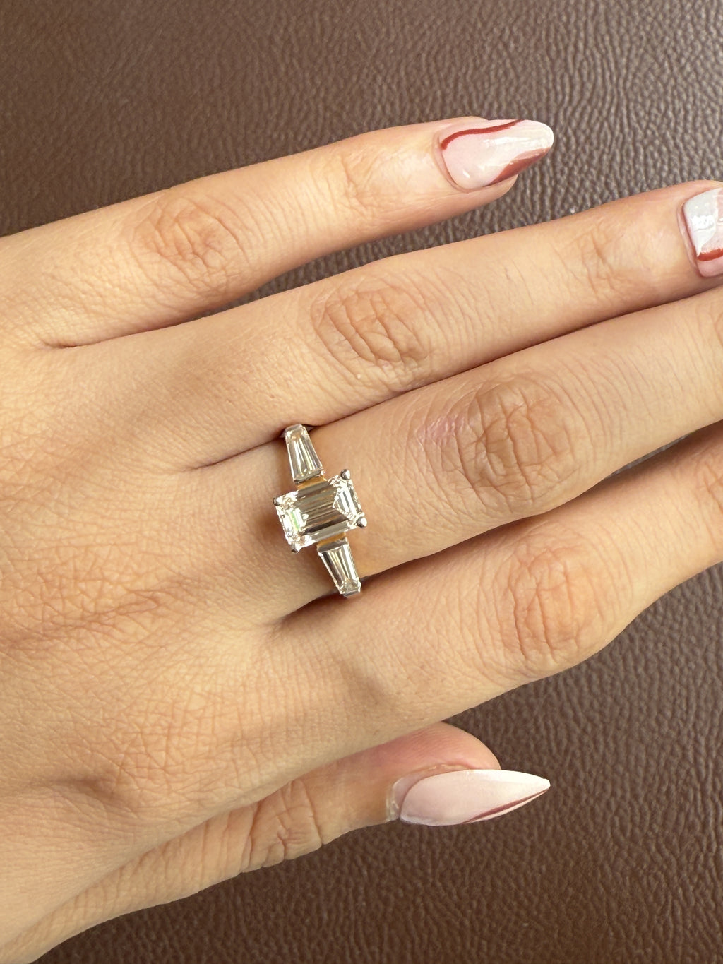 Emerald and Baguette cut Ring