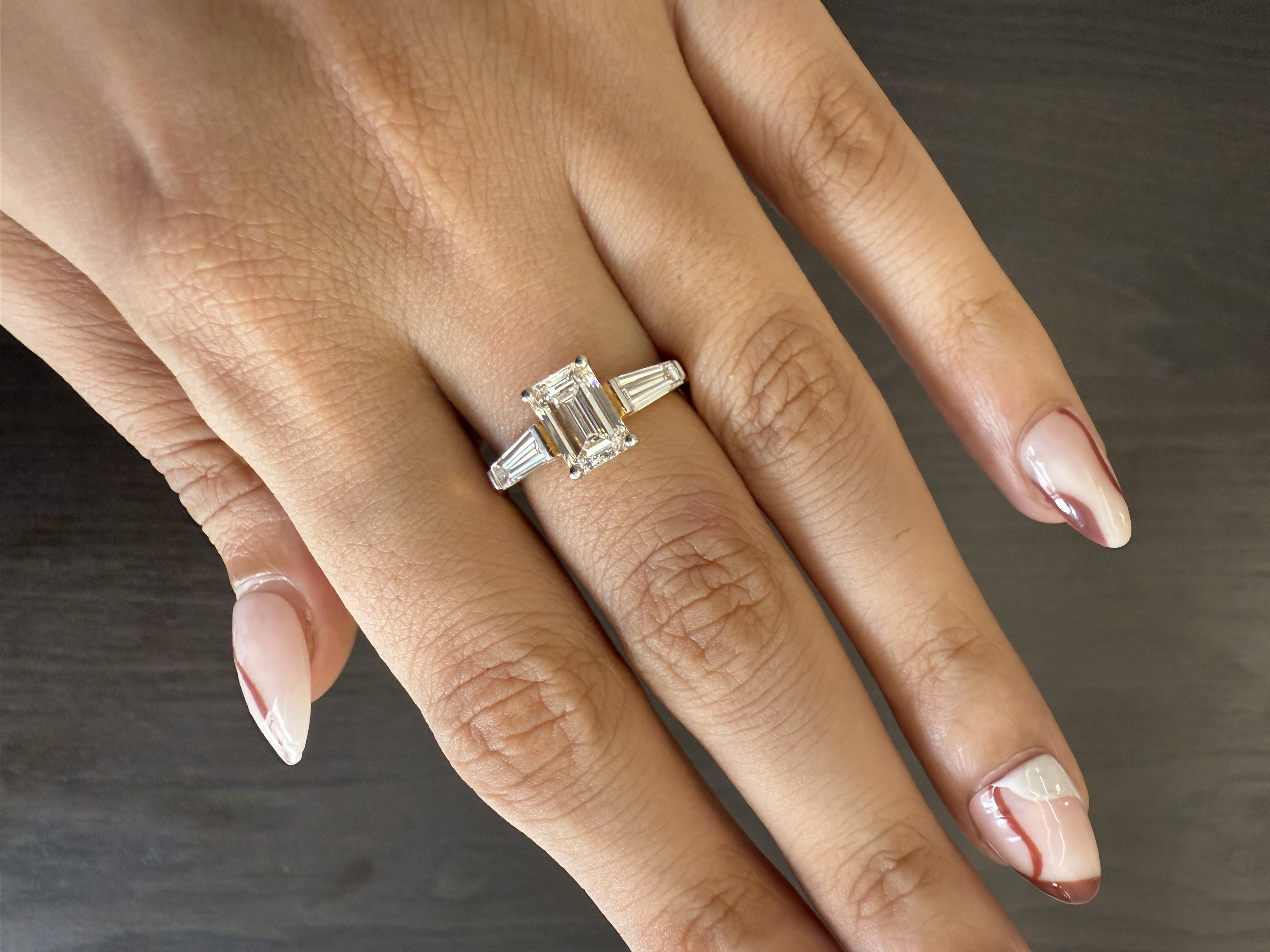 Emerald and Baguette cut Ring