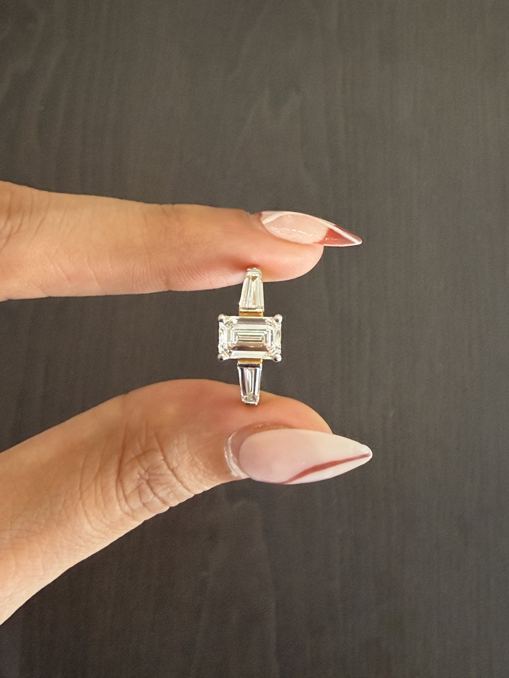 Emerald and Baguette cut Ring