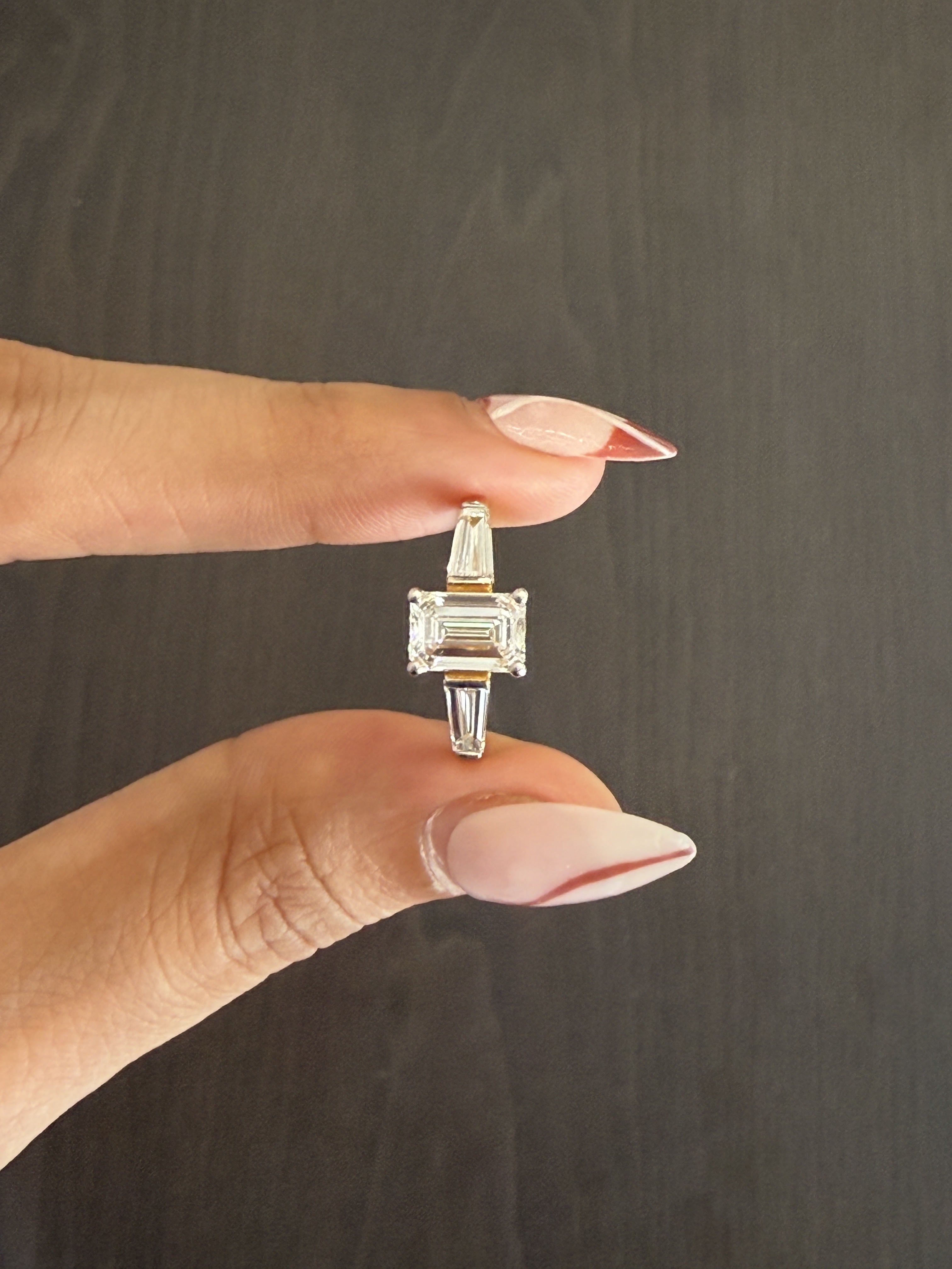 Emerald and Baguette cut Ring