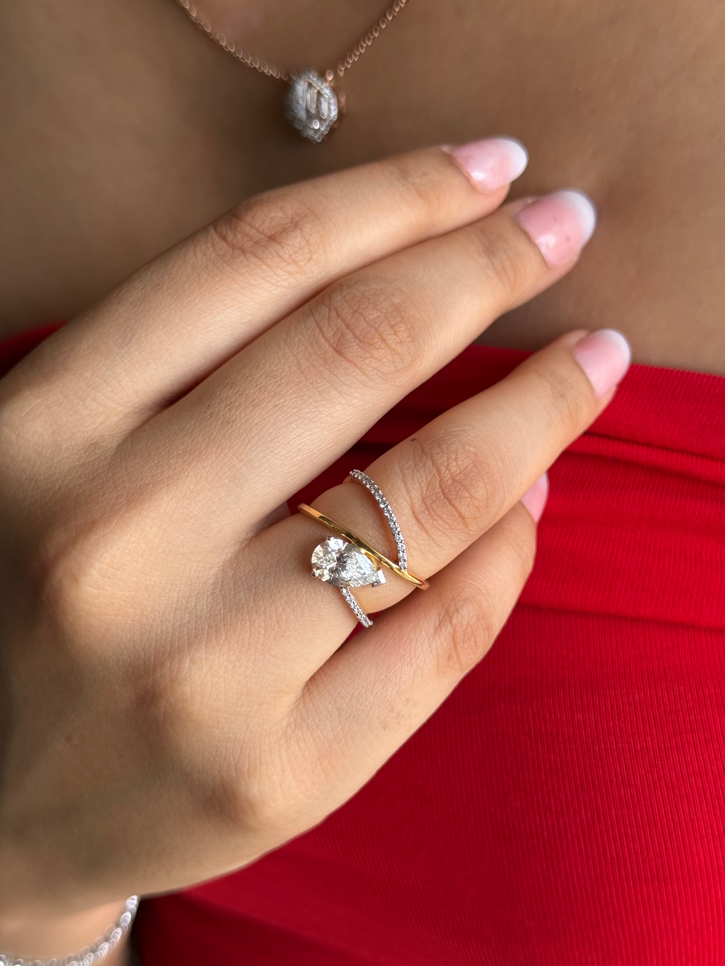 Pear Crossover X Ring
