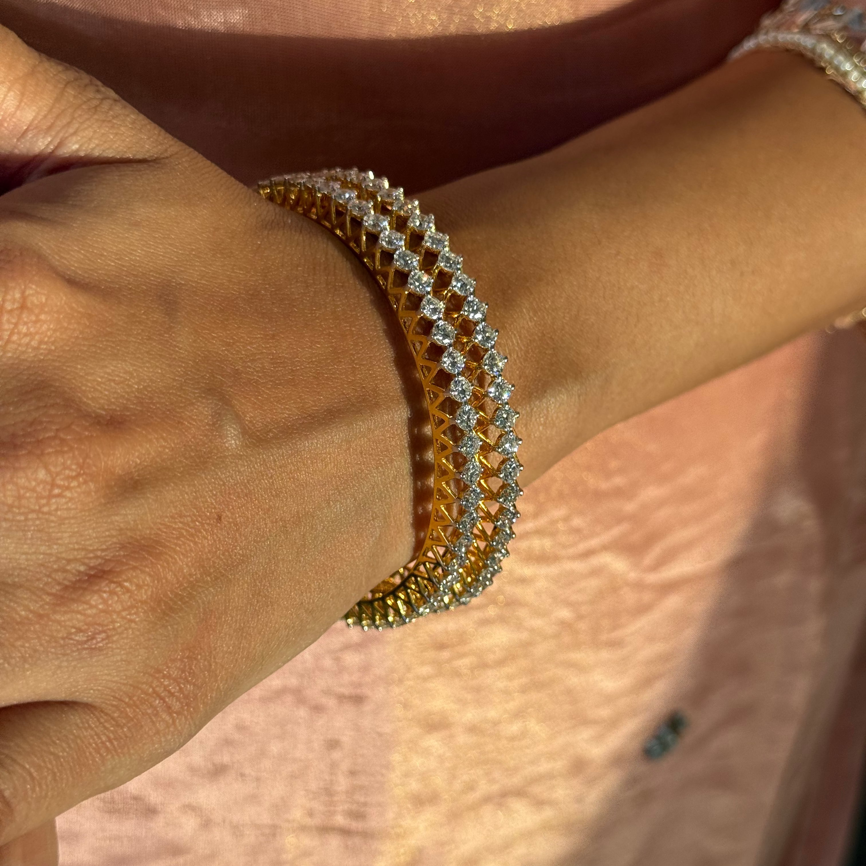 0.15ct Each Diamond bangle