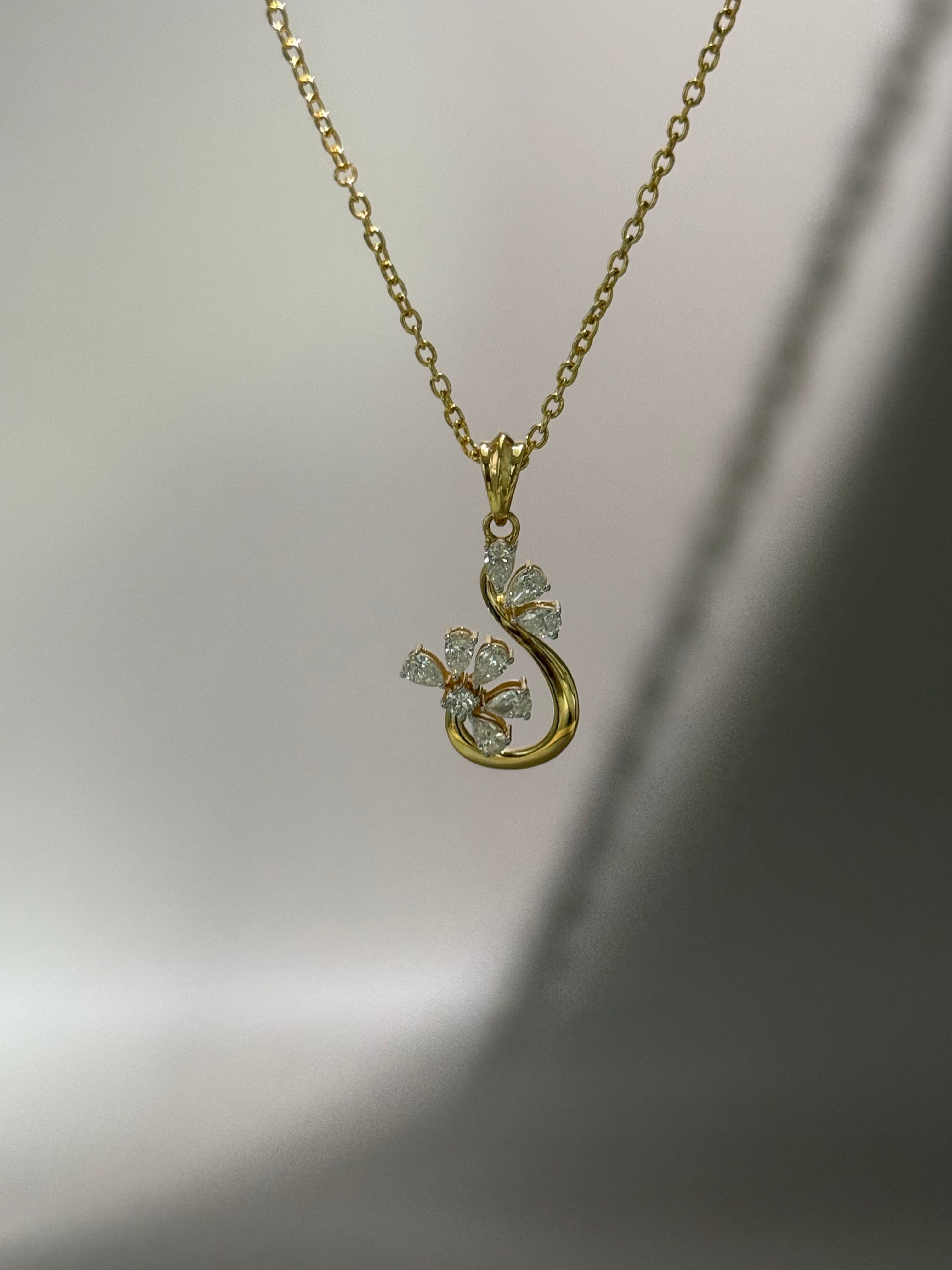 Petal Shine Pear Cut Pendant