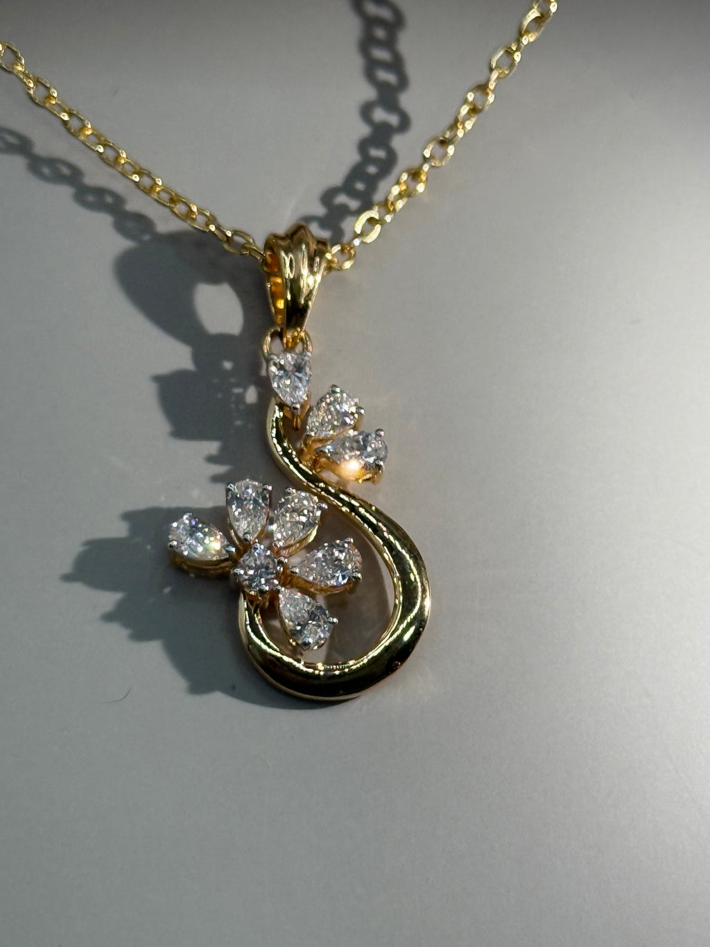 Petal Shine Pear Cut Pendant