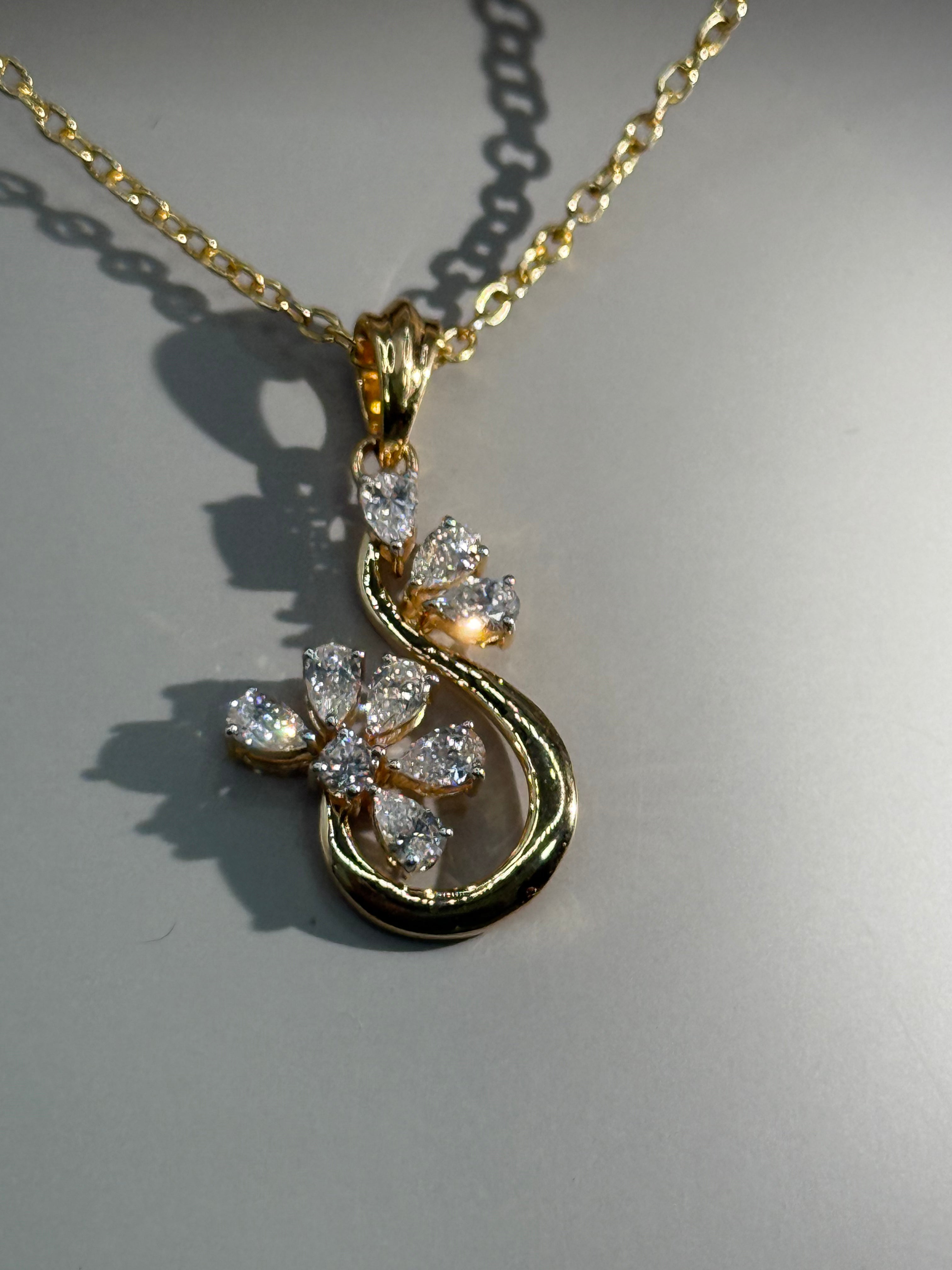 Petal Shine Pear Cut Pendant