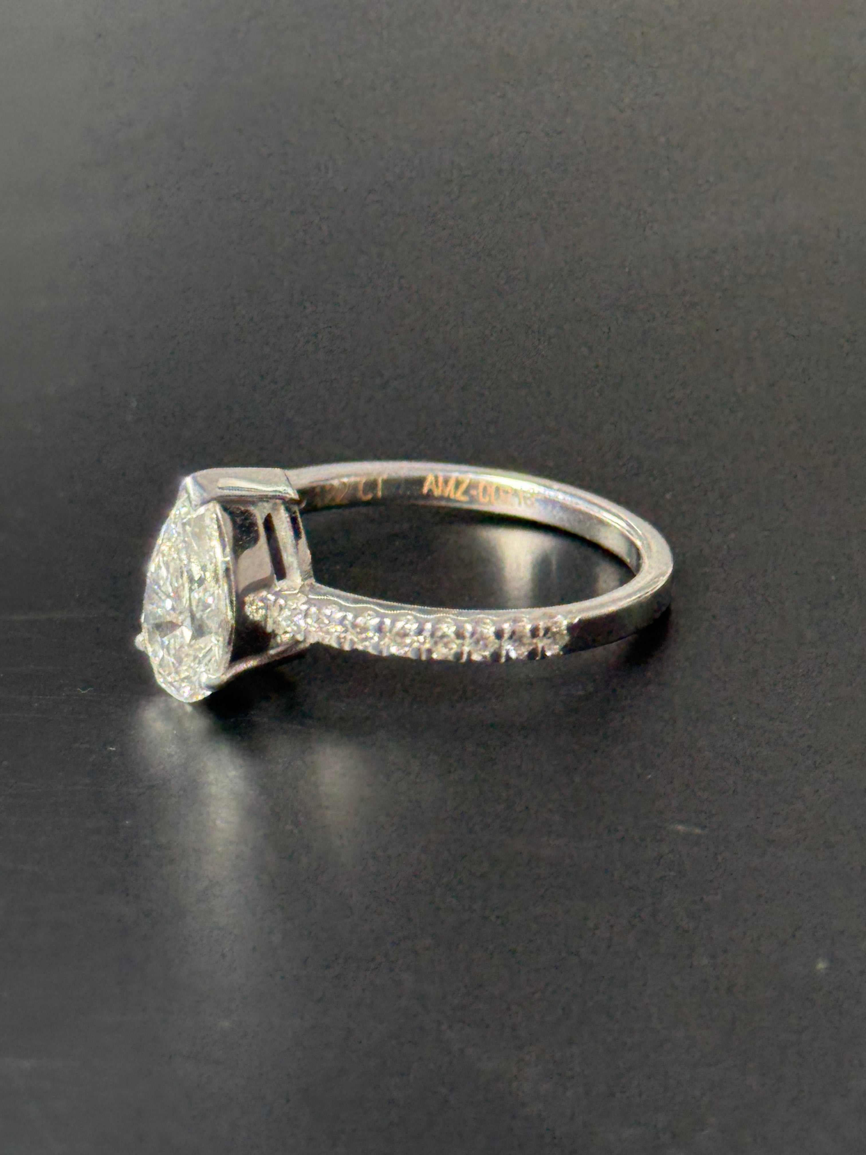 Pear Cut Diamond Ring