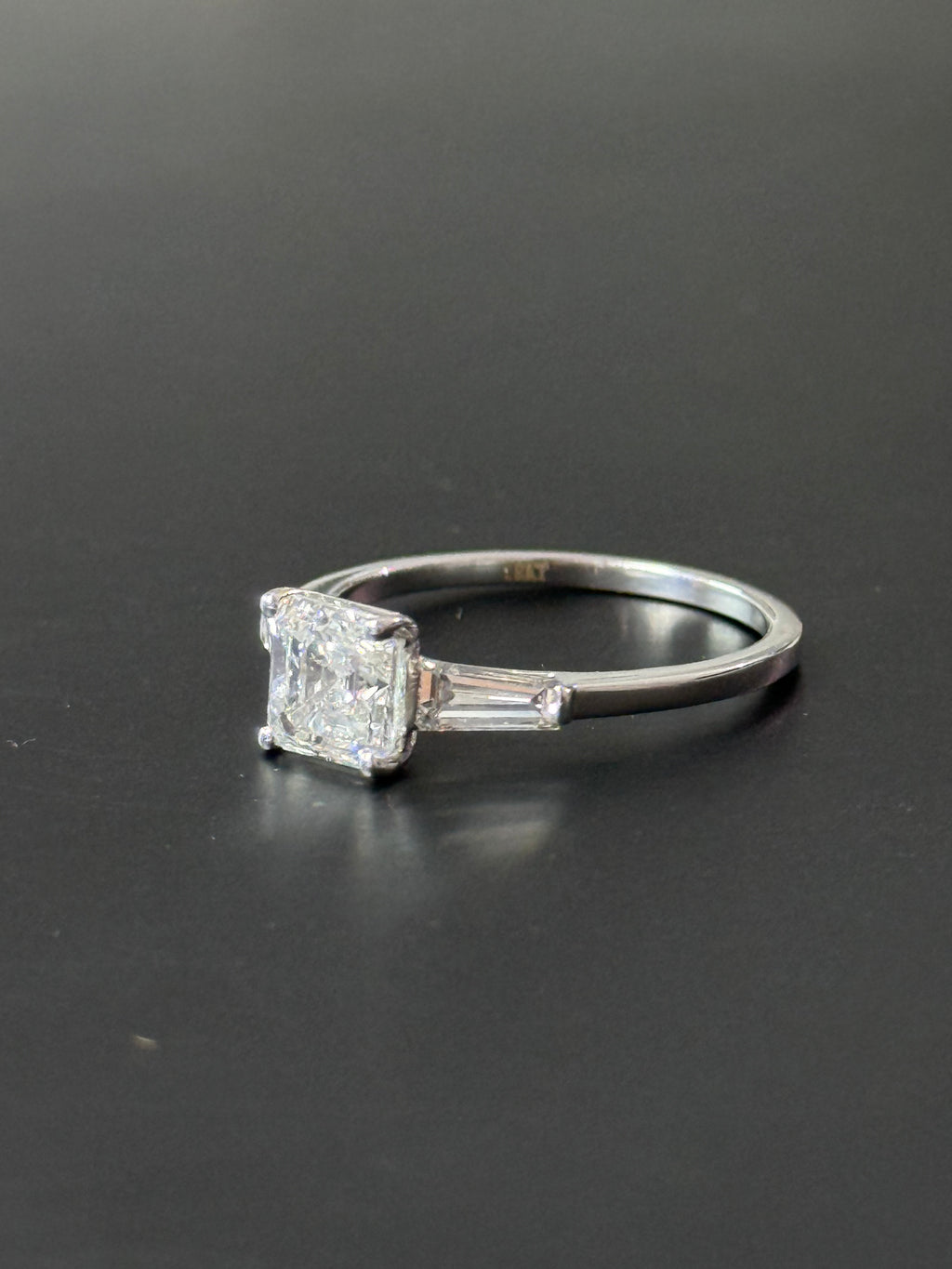 Asscher And Baguette cut Ring