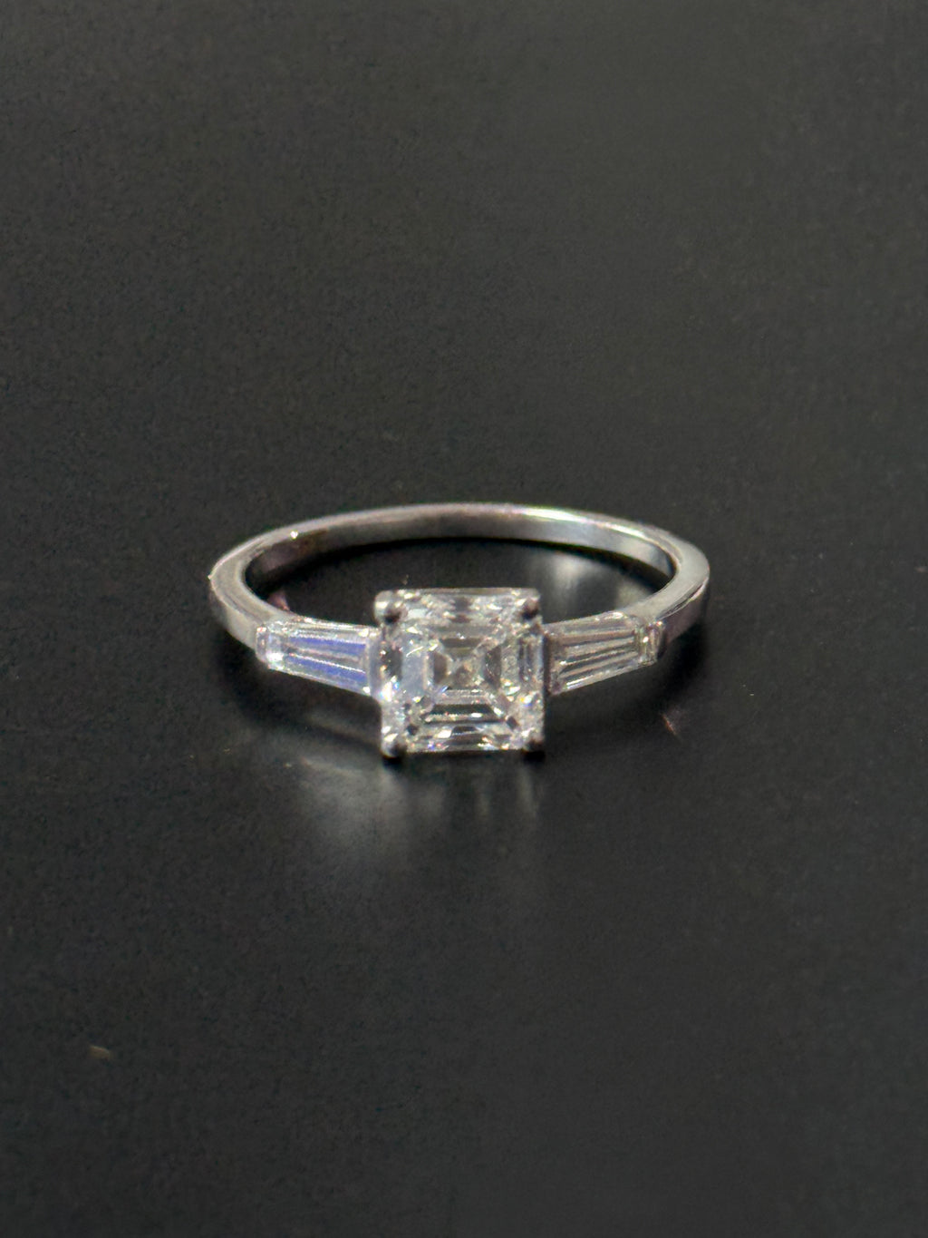 Asscher And Baguette cut Ring