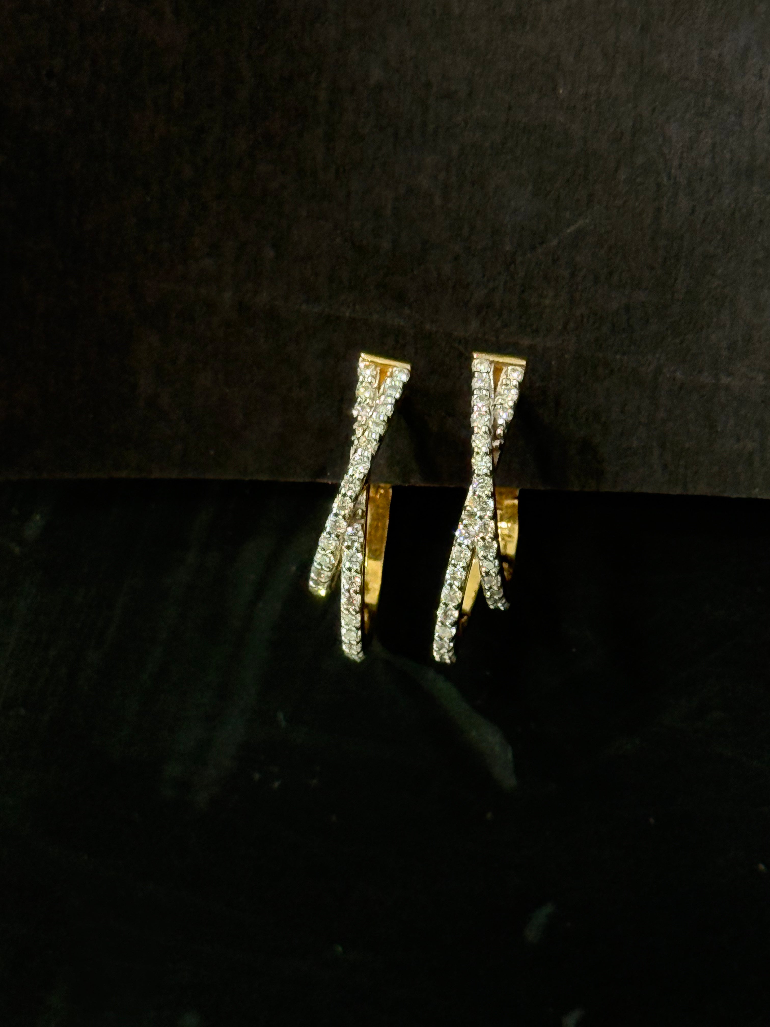 Diamond Hoop Earrings