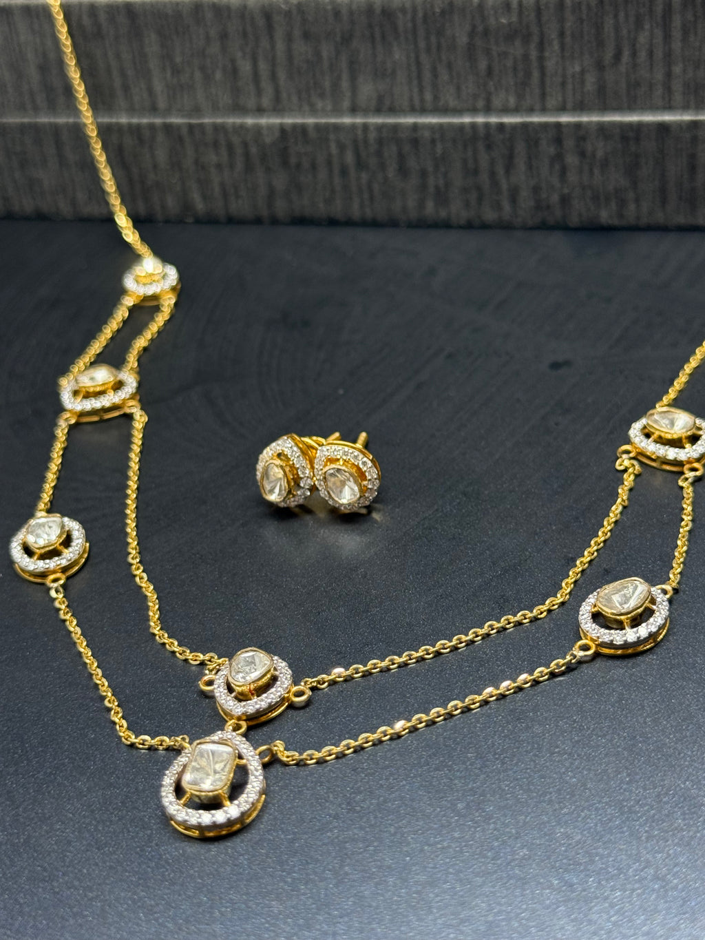 Layer Polki Necklace Set