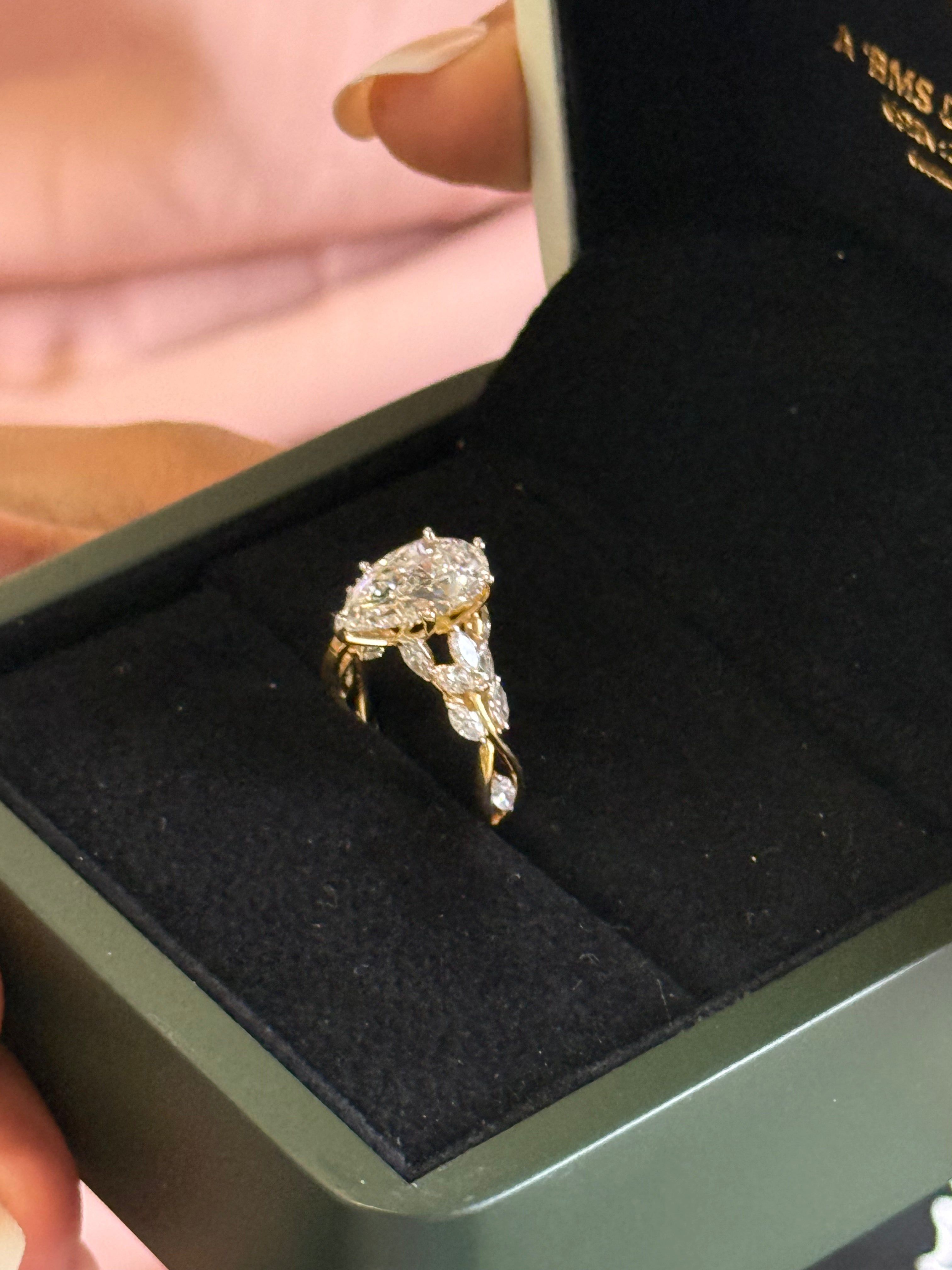 Pear Nature inspired Ring