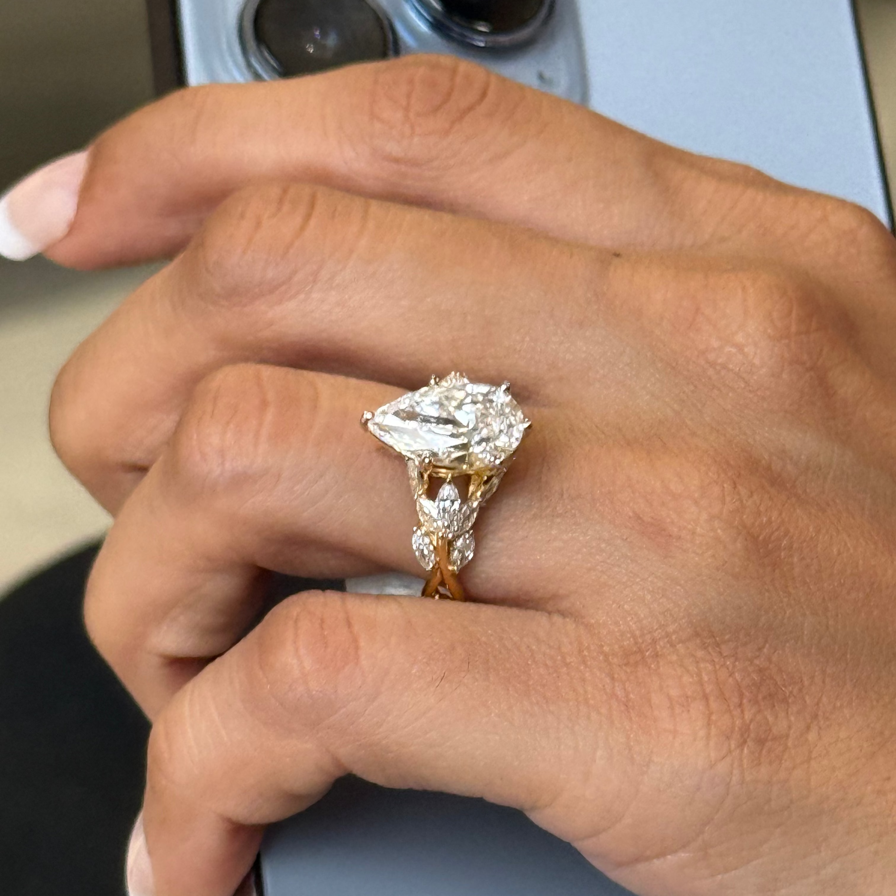 Pear Nature inspired Ring