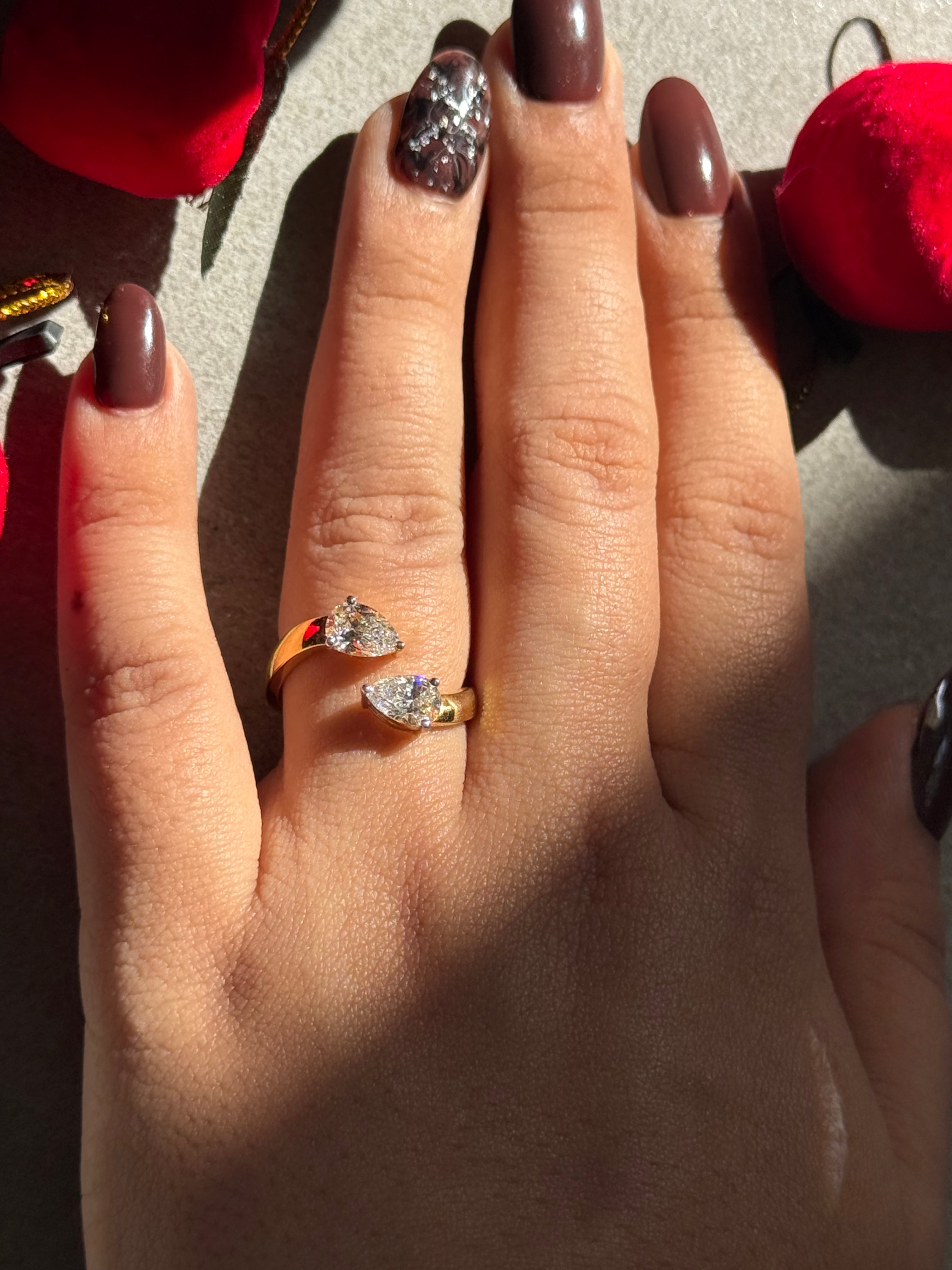 Pear Duo Ring