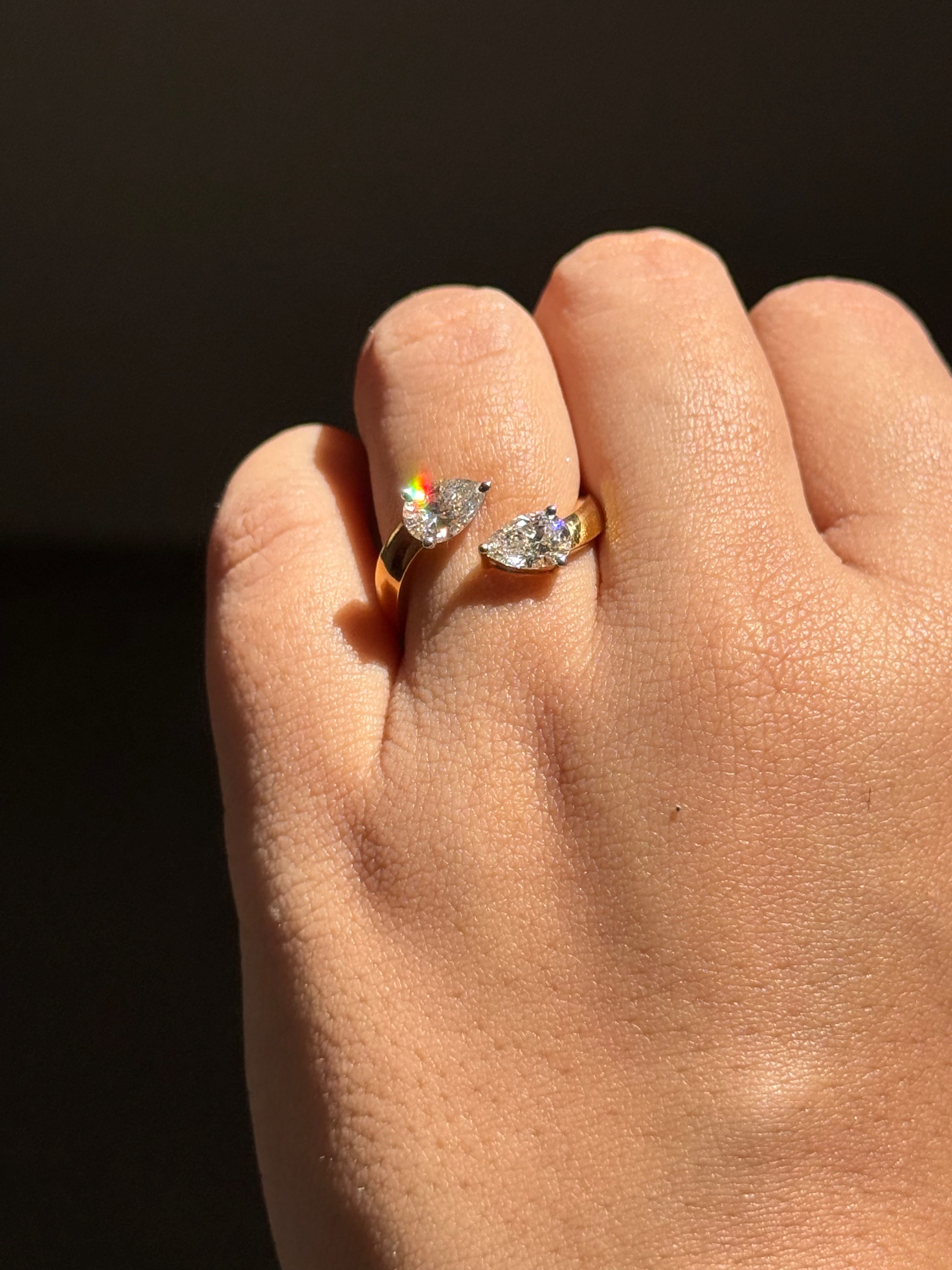 Pear Duo Ring