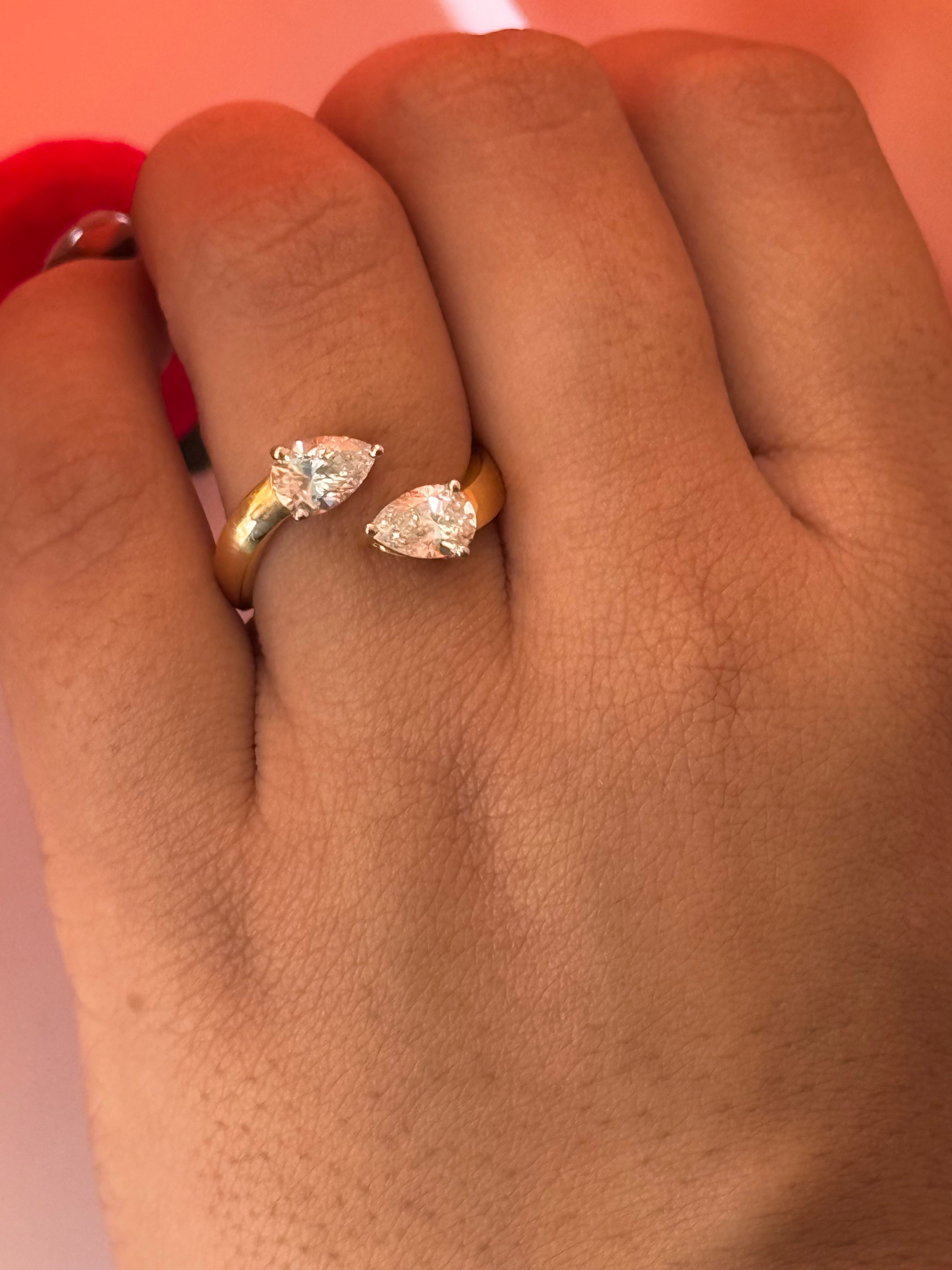 Pear Duo Ring