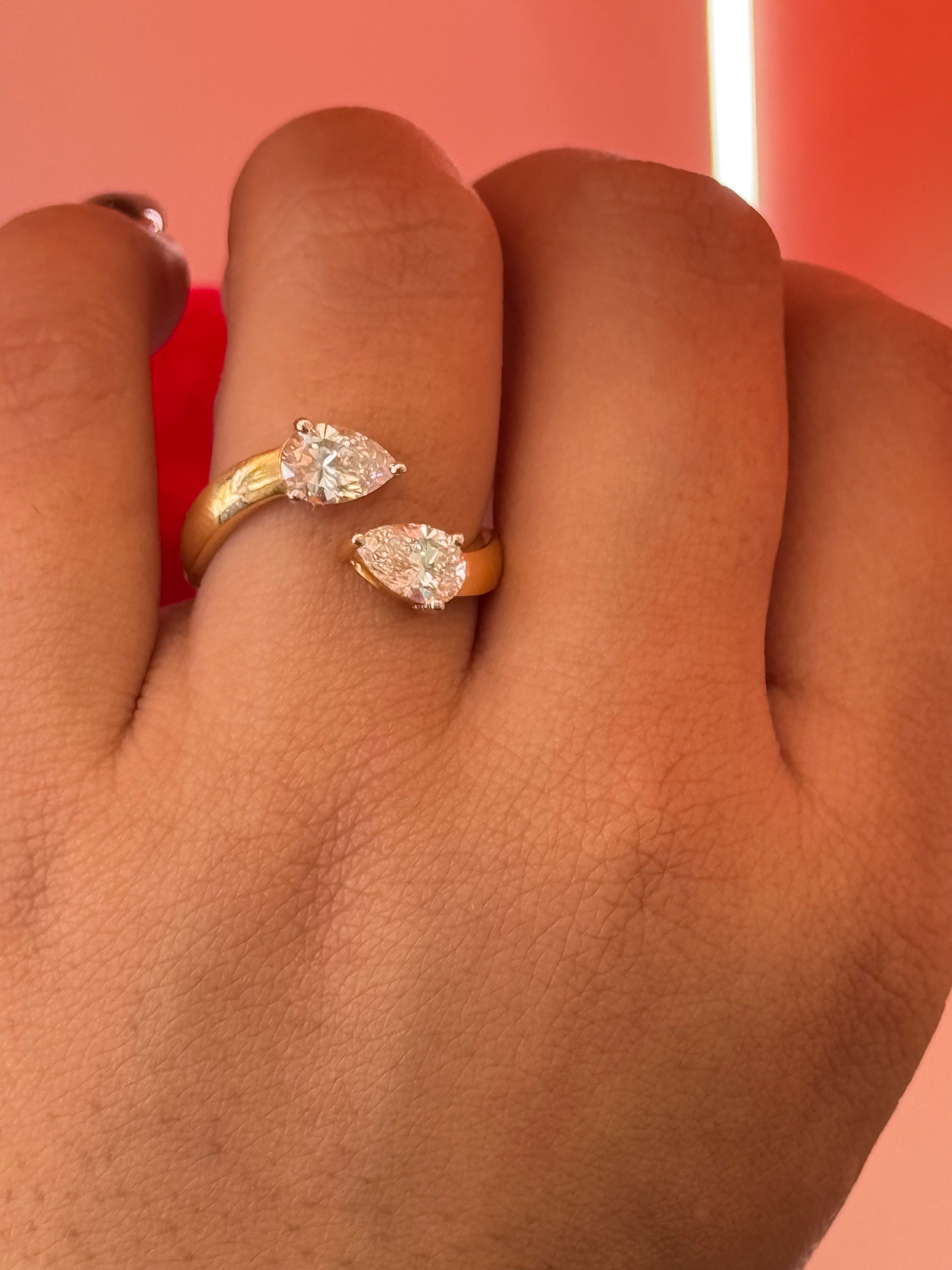 Pear Duo Ring