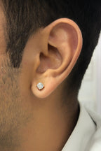 0.10 Classic Round Solitaire Stud For men