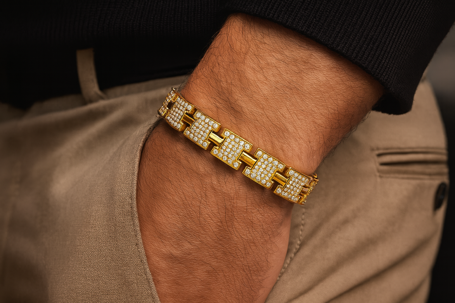 Aura Pave Link Bracelet