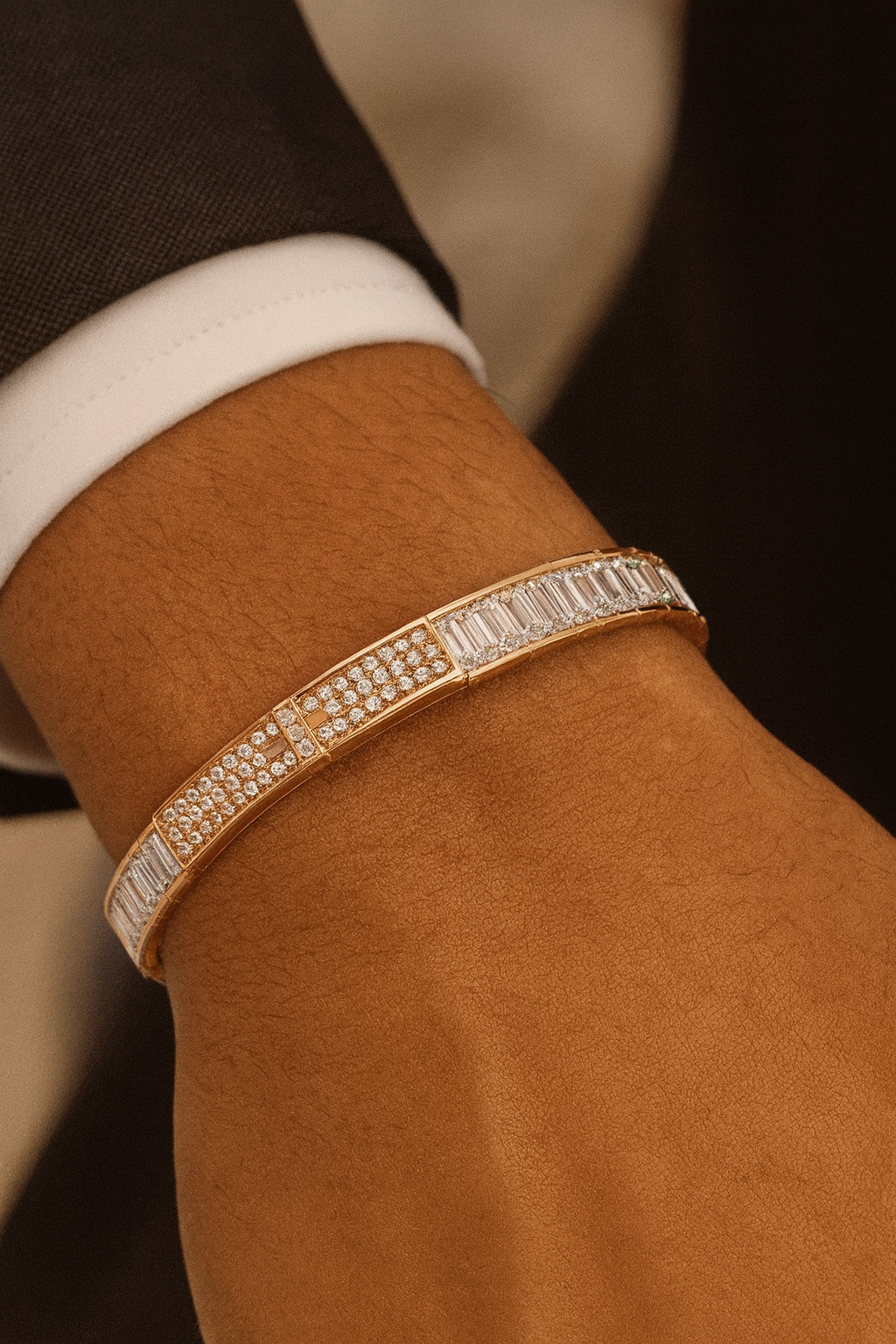Eternity Baguette Luxe Men's Bangle