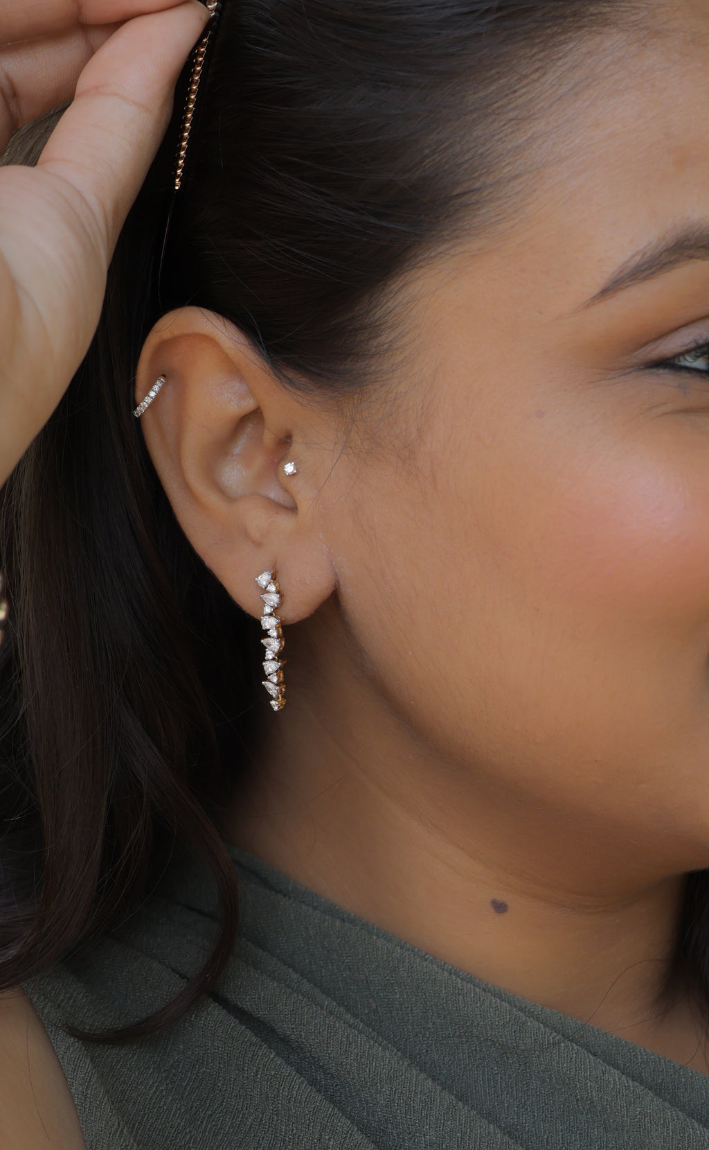 Pear Loop Earring Small