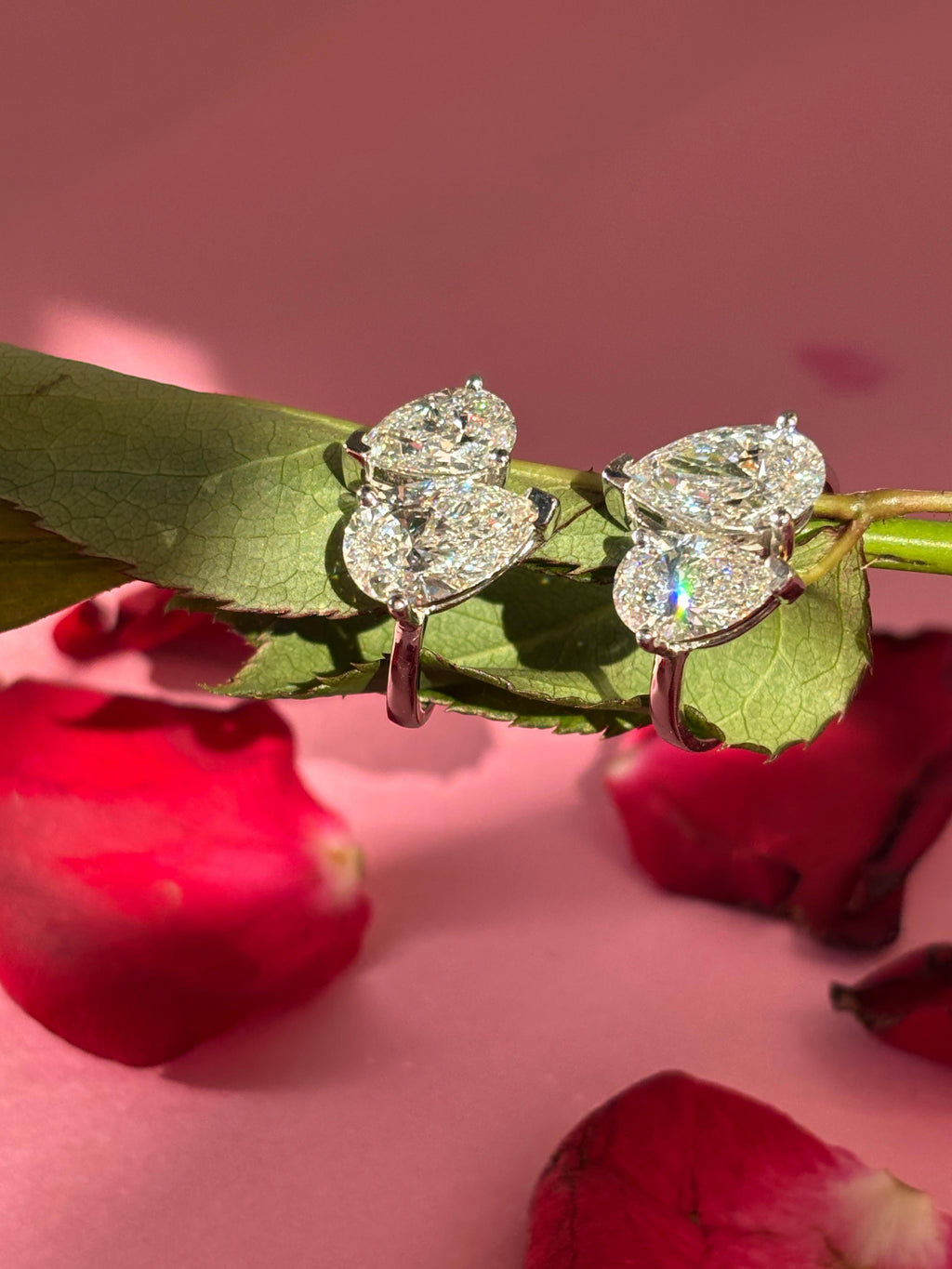 Toi et moi pear cut Ring