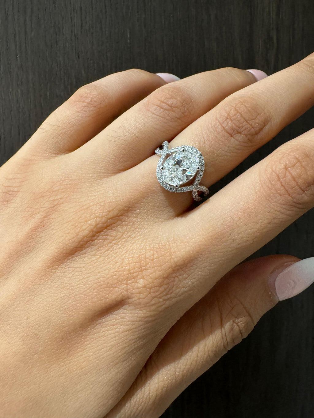 Infinity Glow Oval cut  Engagement Ring