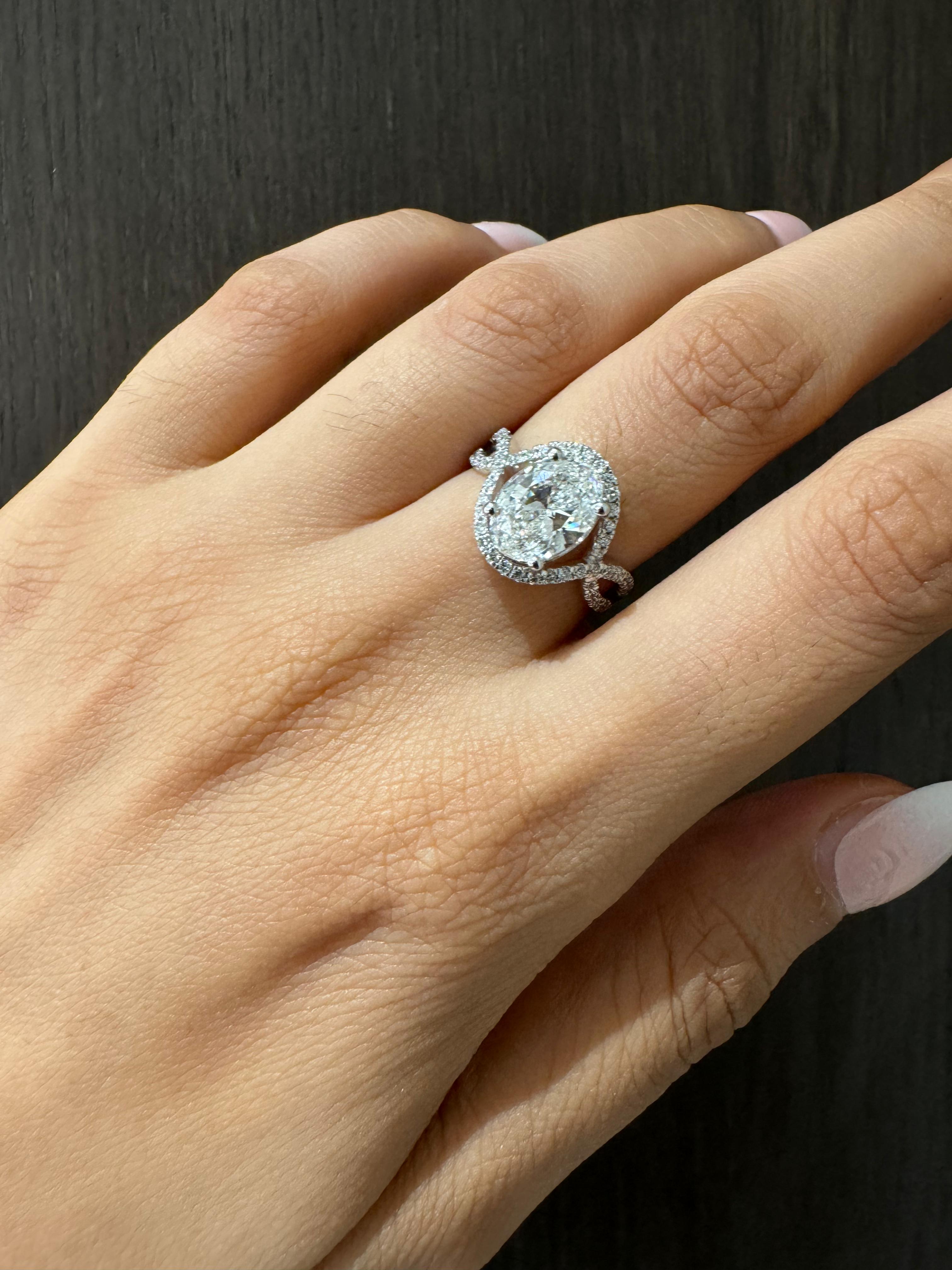 Infinity Glow Oval cut  Engagement Ring