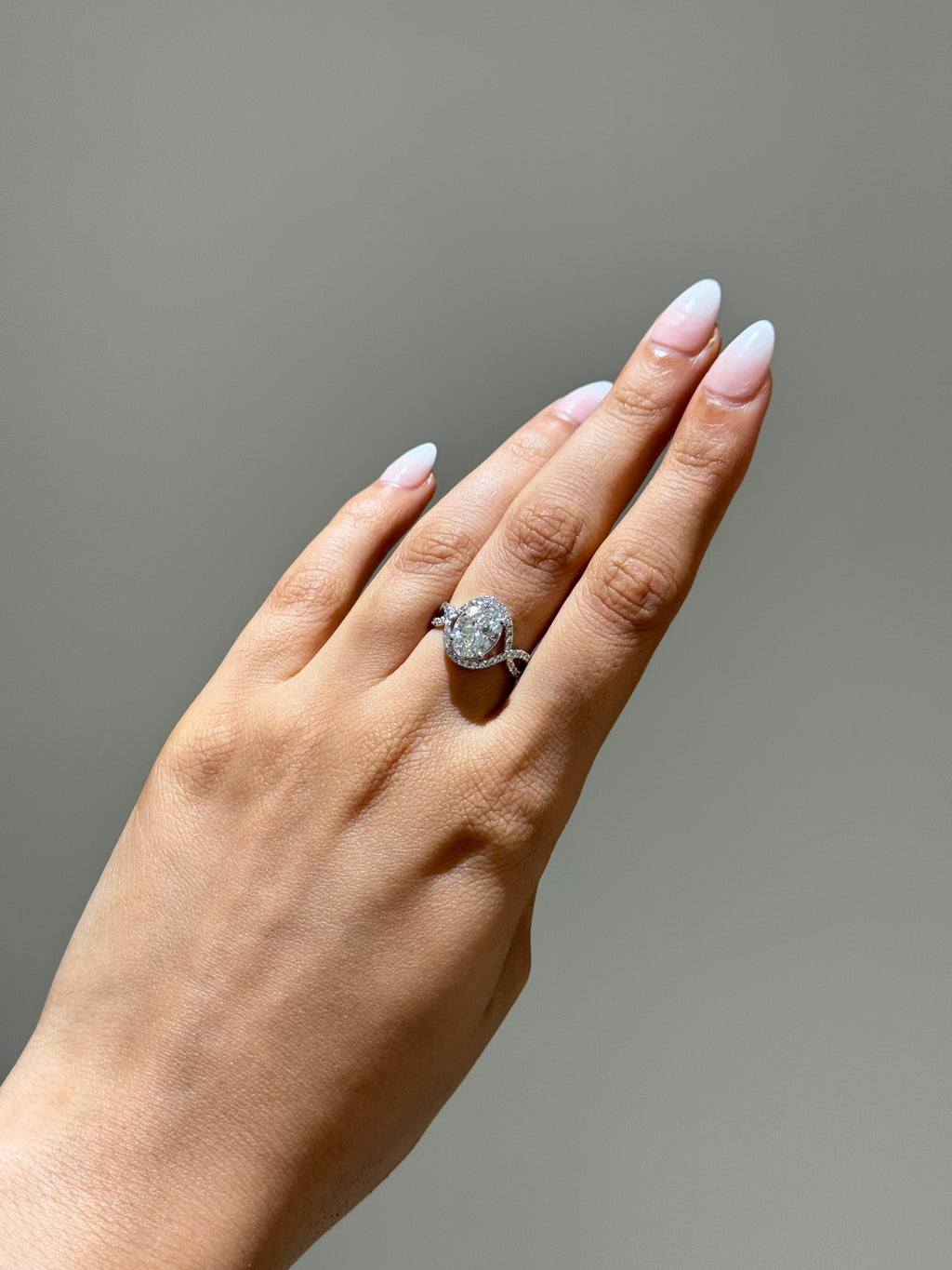 Infinity Glow Oval cut  Engagement Ring