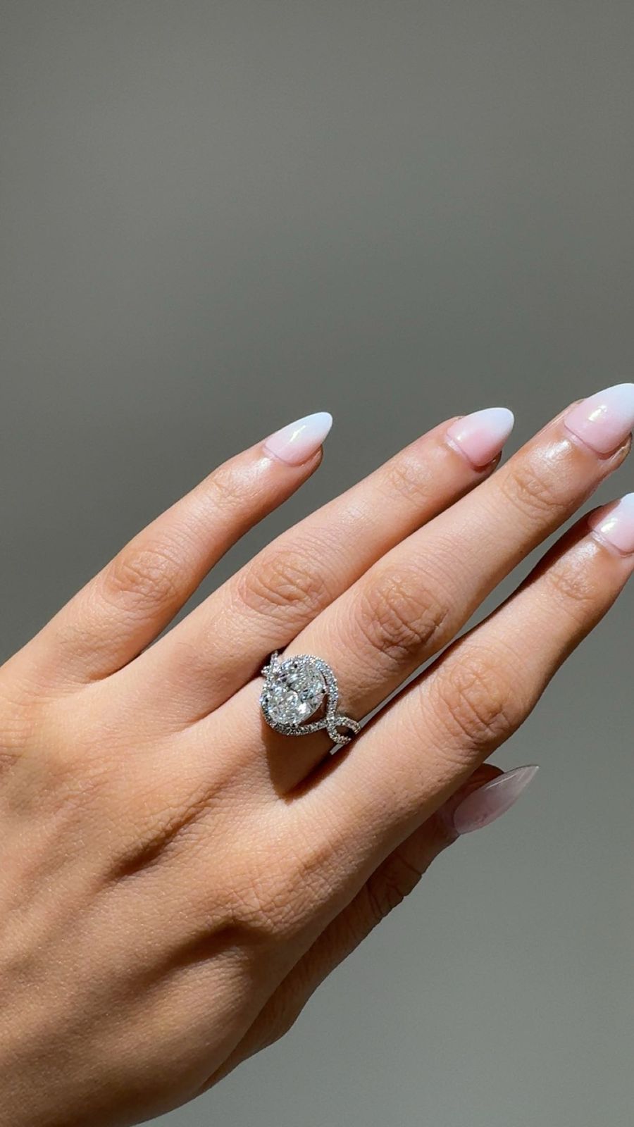 Infinity Glow Oval cut  Engagement Ring