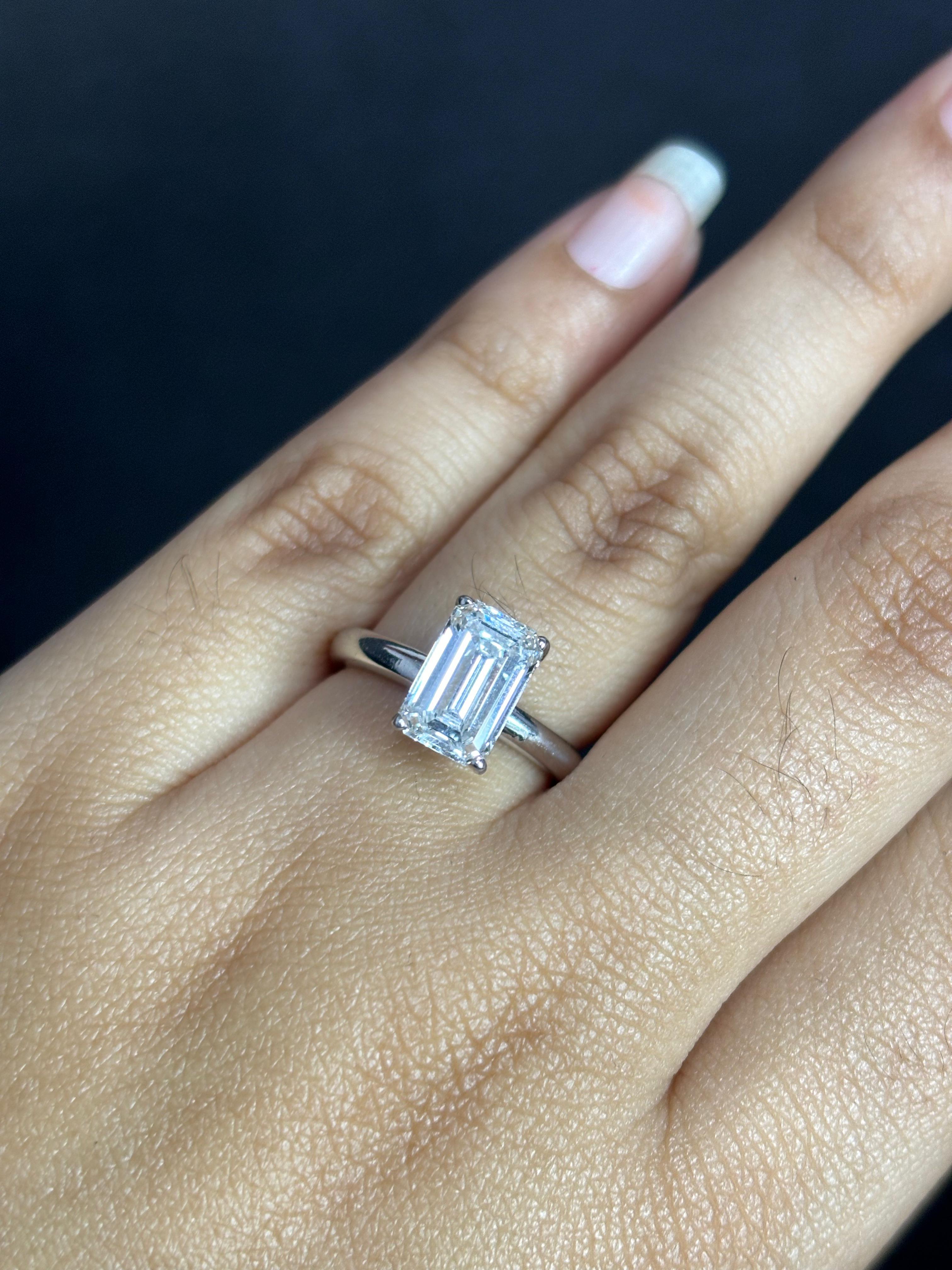 Classic Emerald Cut Solitaire Ring
