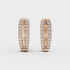 Two Line hoop Men's Earrings