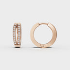 Two Line hoop Men's Earrings