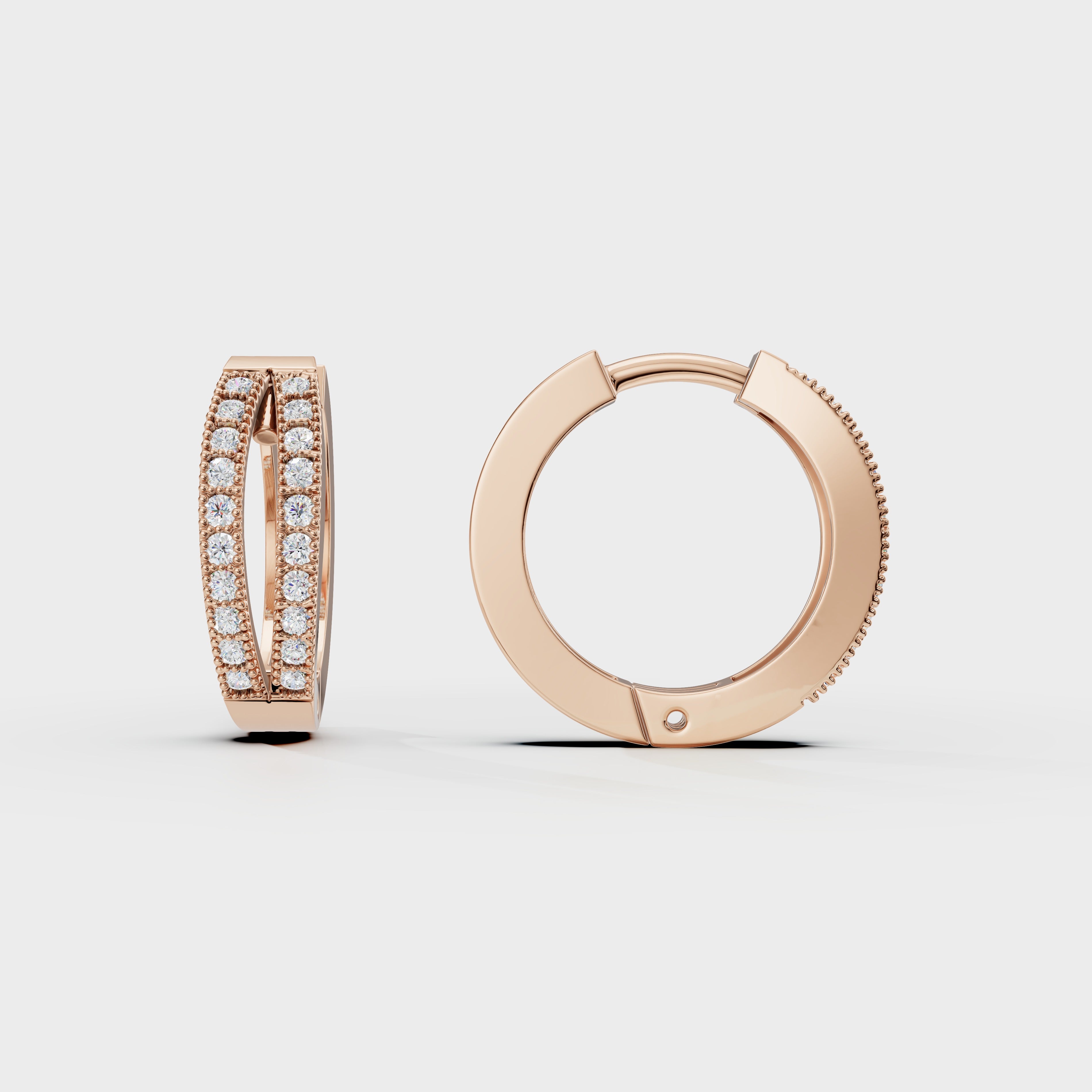 Two Line hoop Men's Earrings