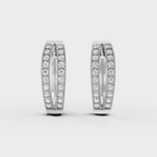 Two Line hoop Men's Earrings