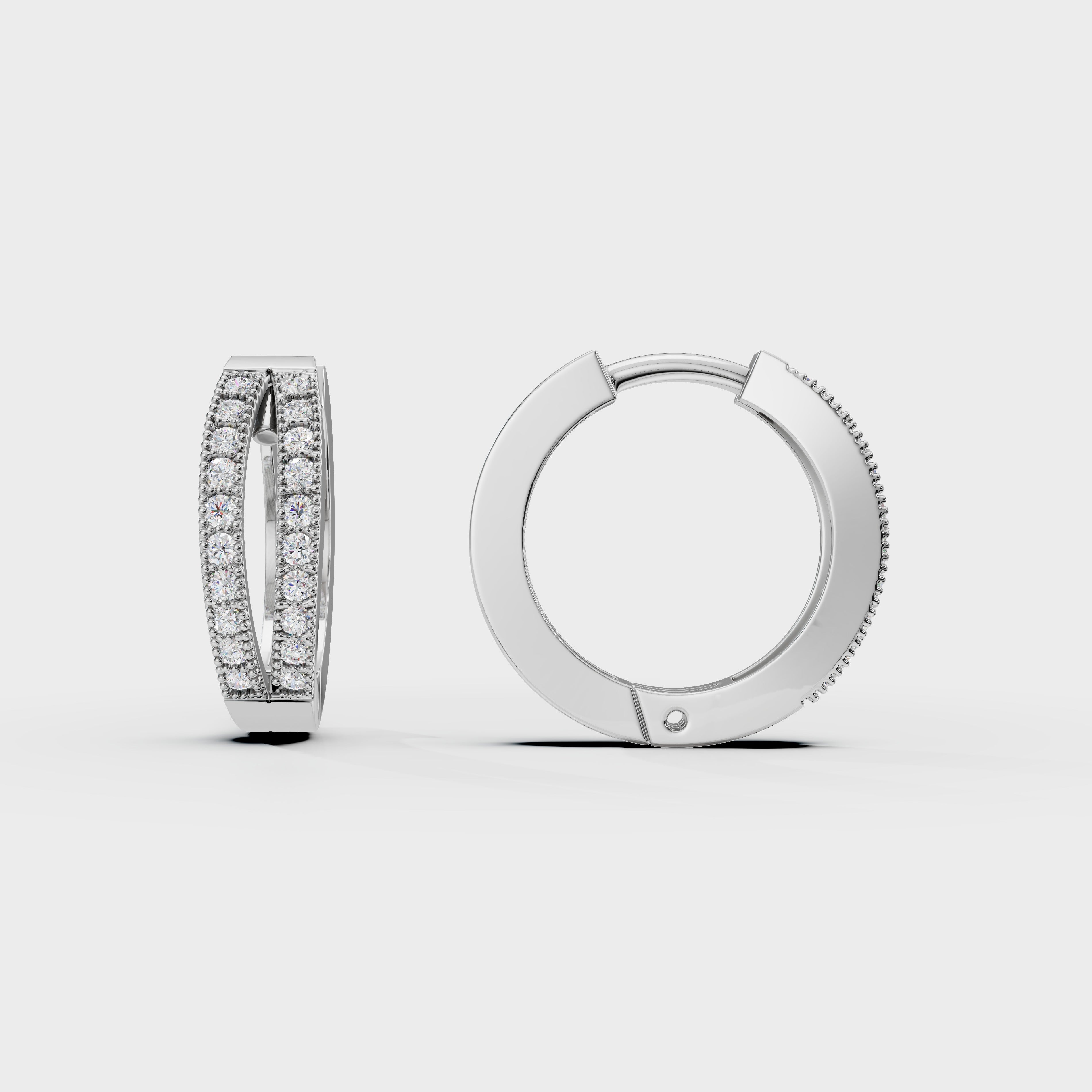 Two Line hoop Men's Earrings