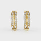 Two Line hoop Men's Earrings