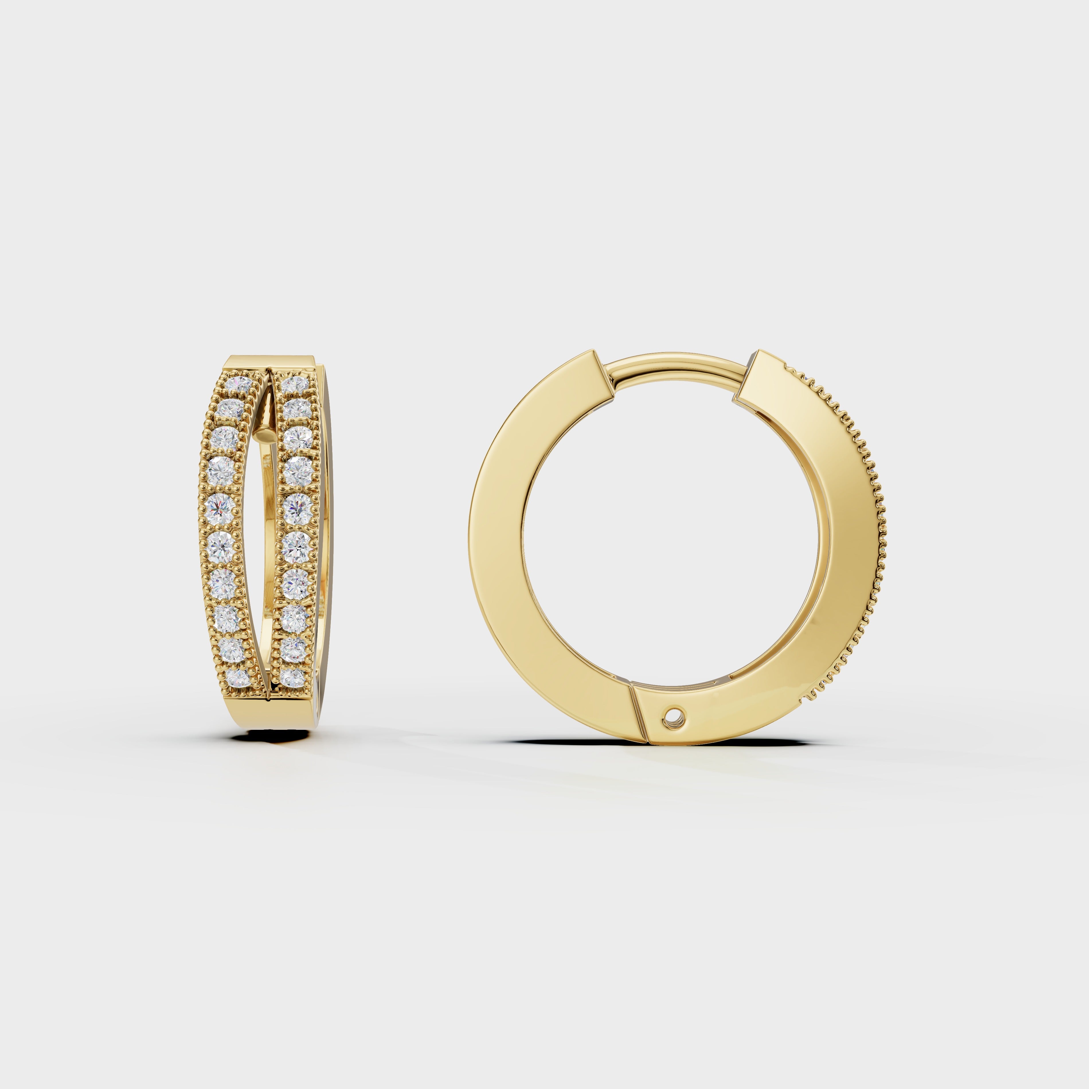 Two Line hoop Men's Earrings