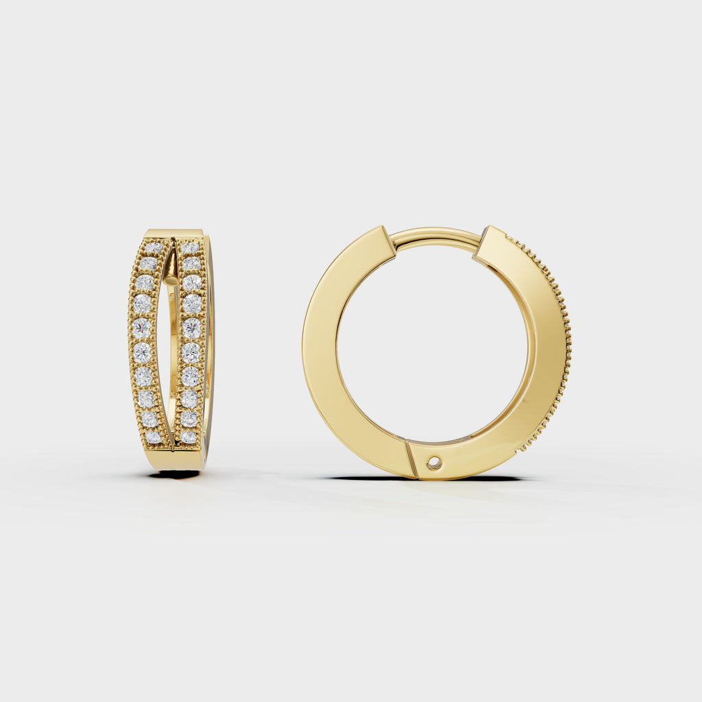 Two Line hoop Men Earrings