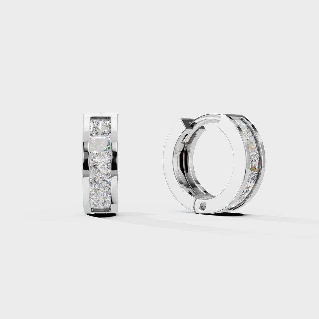 Princess Cuts Hoop Men's Earring