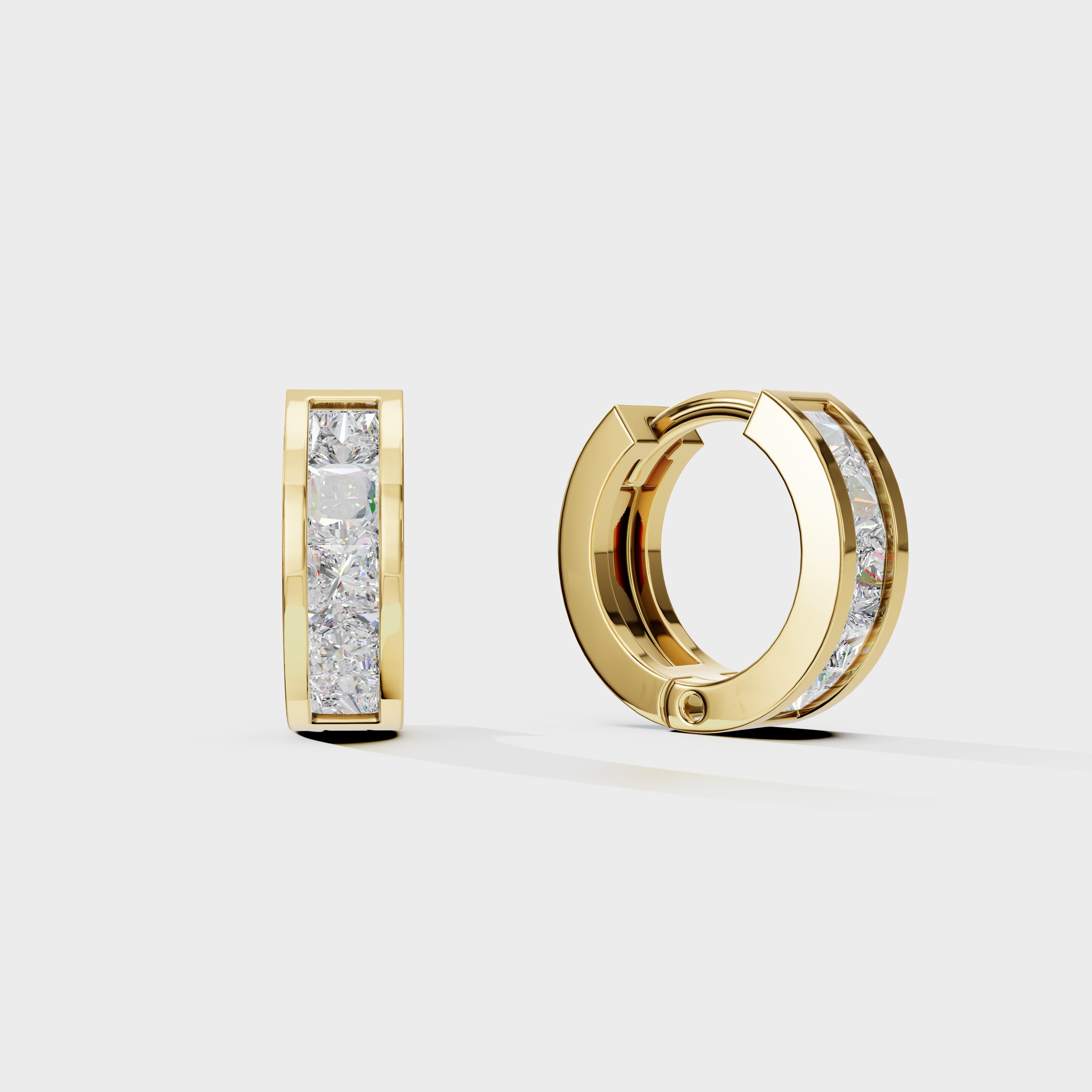 Princess Cuts Hoop Mens Earring
