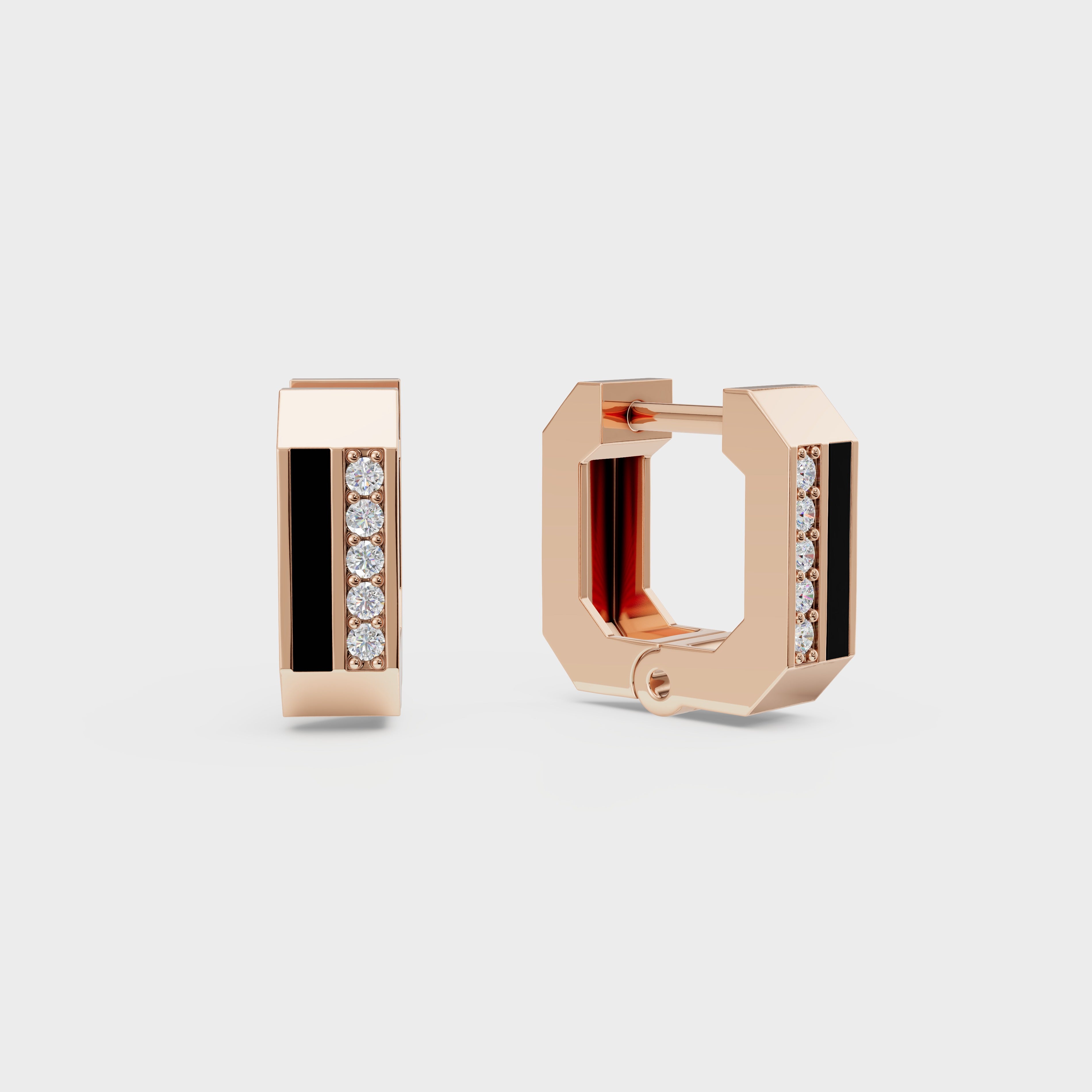 Torque Hoops Men's Earrings