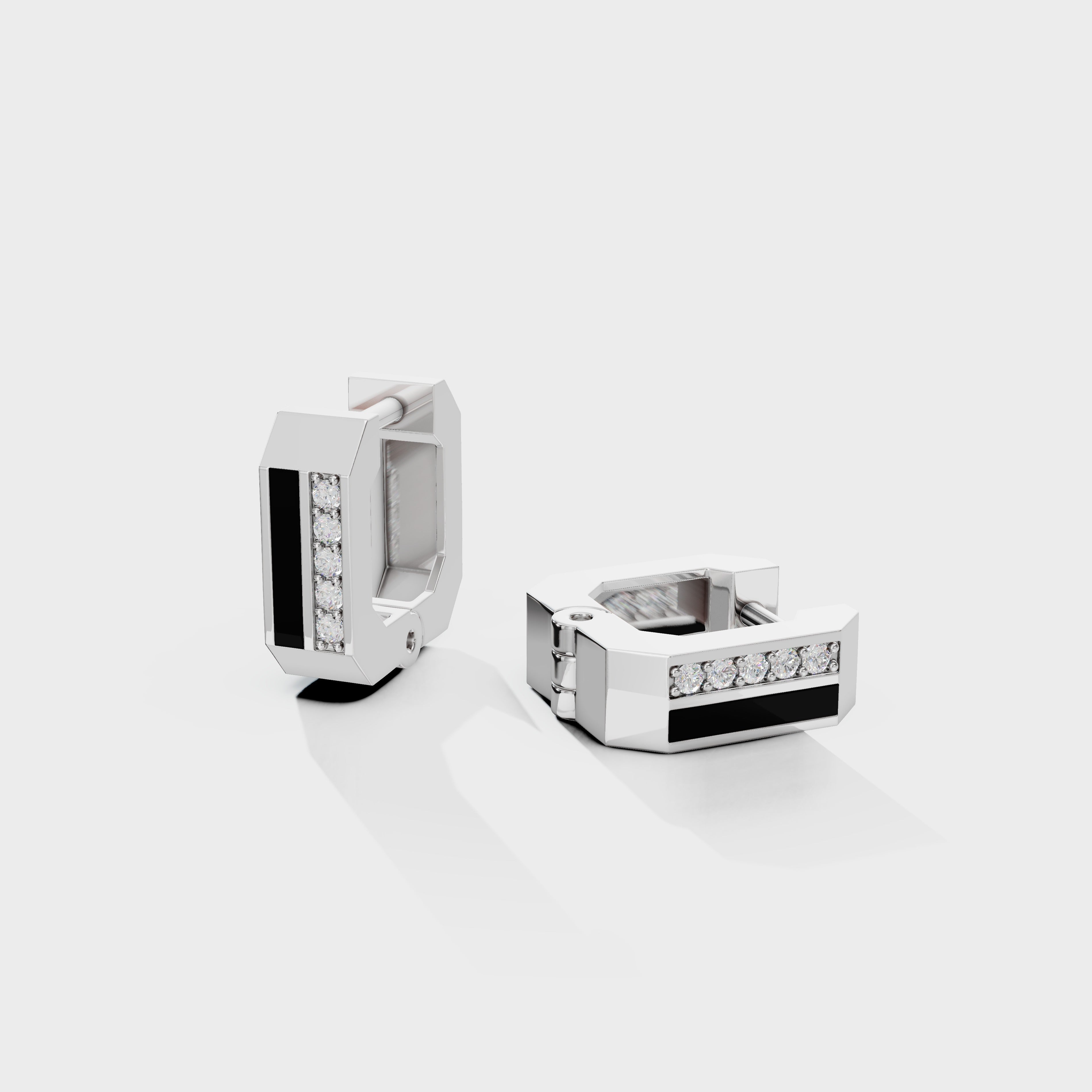 Torque Hoops Men's Earrings