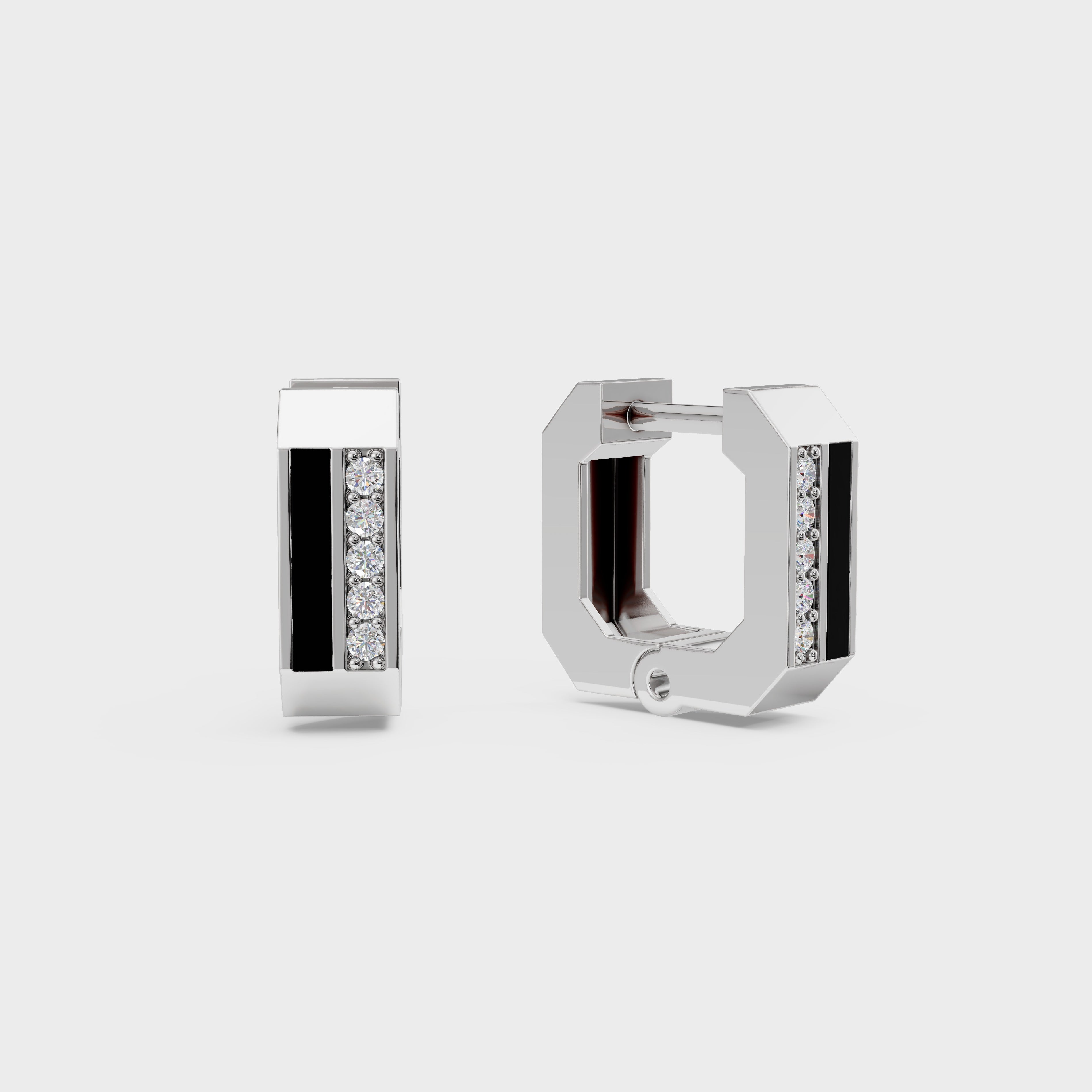Torque Hoops Men's Earrings